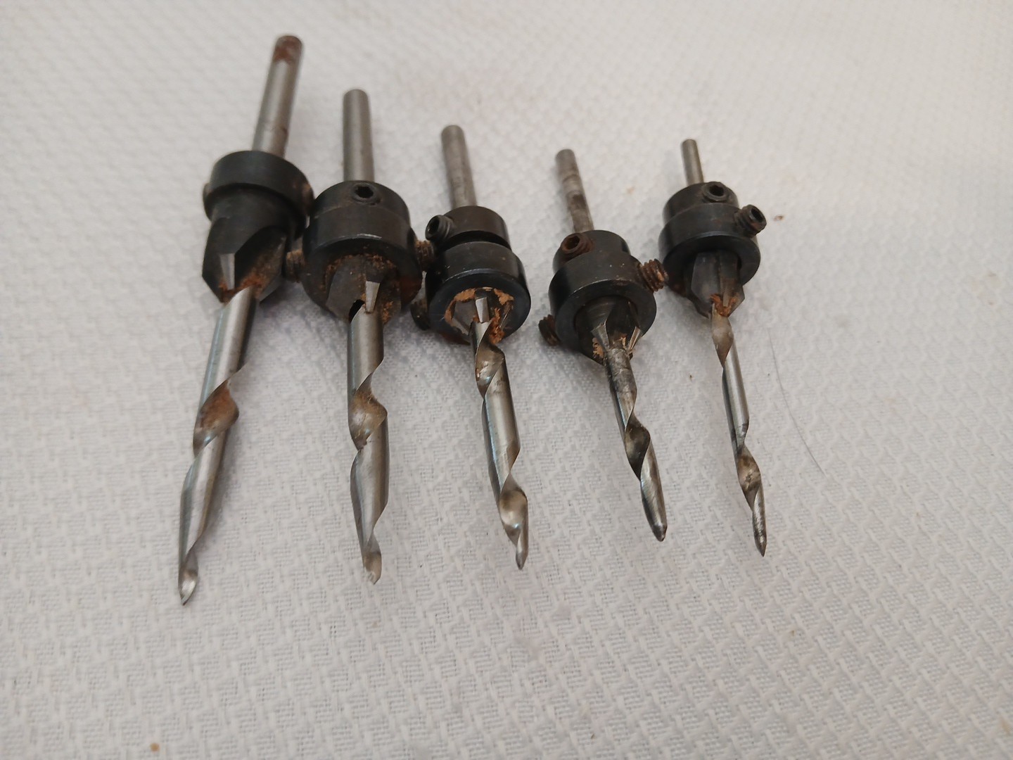 5 Piece Countersink Set With Pilot Bit For Woodworking Made In Japan.