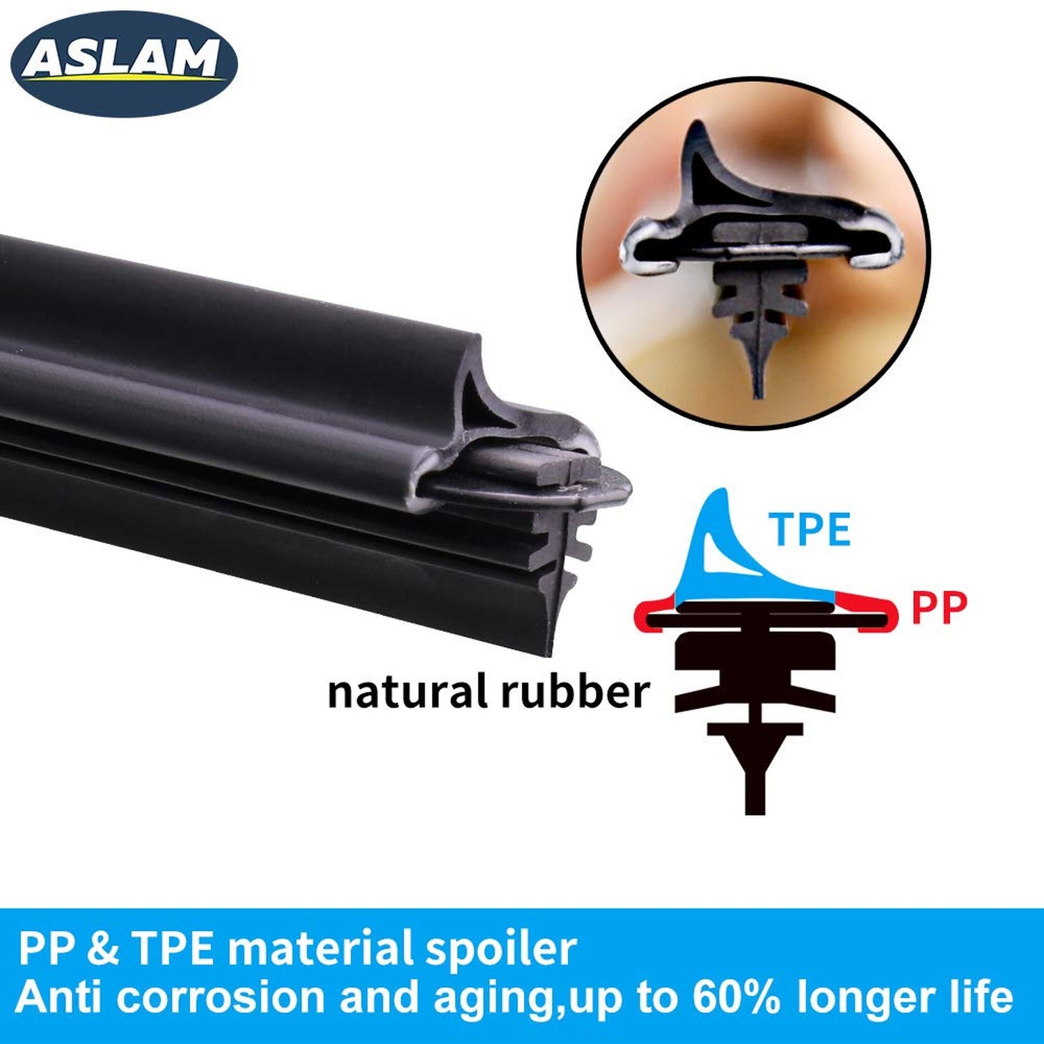 ASLAM 26″ 14″ Front Windshield Wiper Blades 2 Pack | Streak-Free & Quiet, Dur…