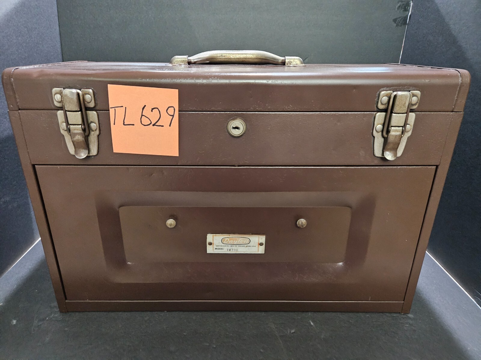 VINTAGE DAYTON ELECTRIC CO. #LW798 7 DRAWER MACHINIST TOOL CHEST NO KEY (TL629)