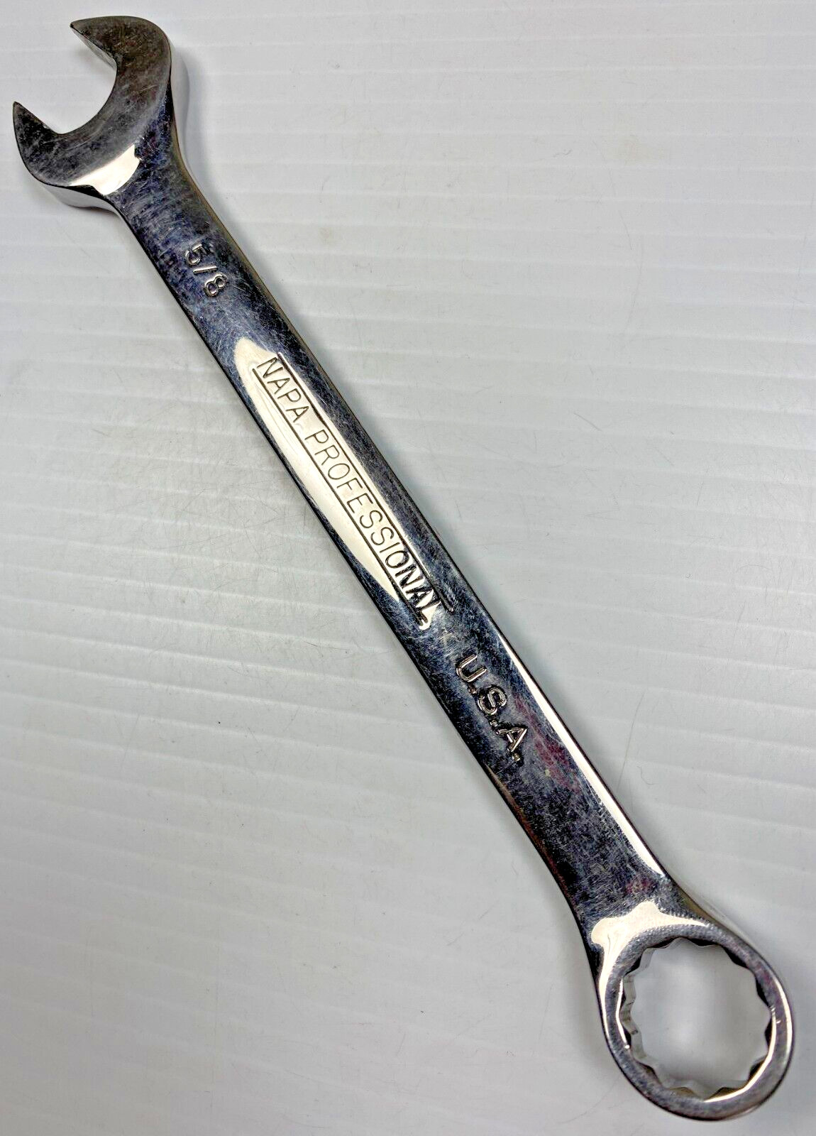 NAPA PROFESSIONAL NDR58 – 5/8″ Chrome Combination Wrench 12 Point USA Tool