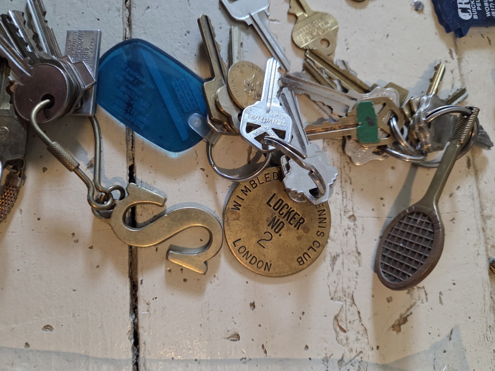 Vintage Key Lot Assorted, Skeleton, Auto, Brass Key Chains
