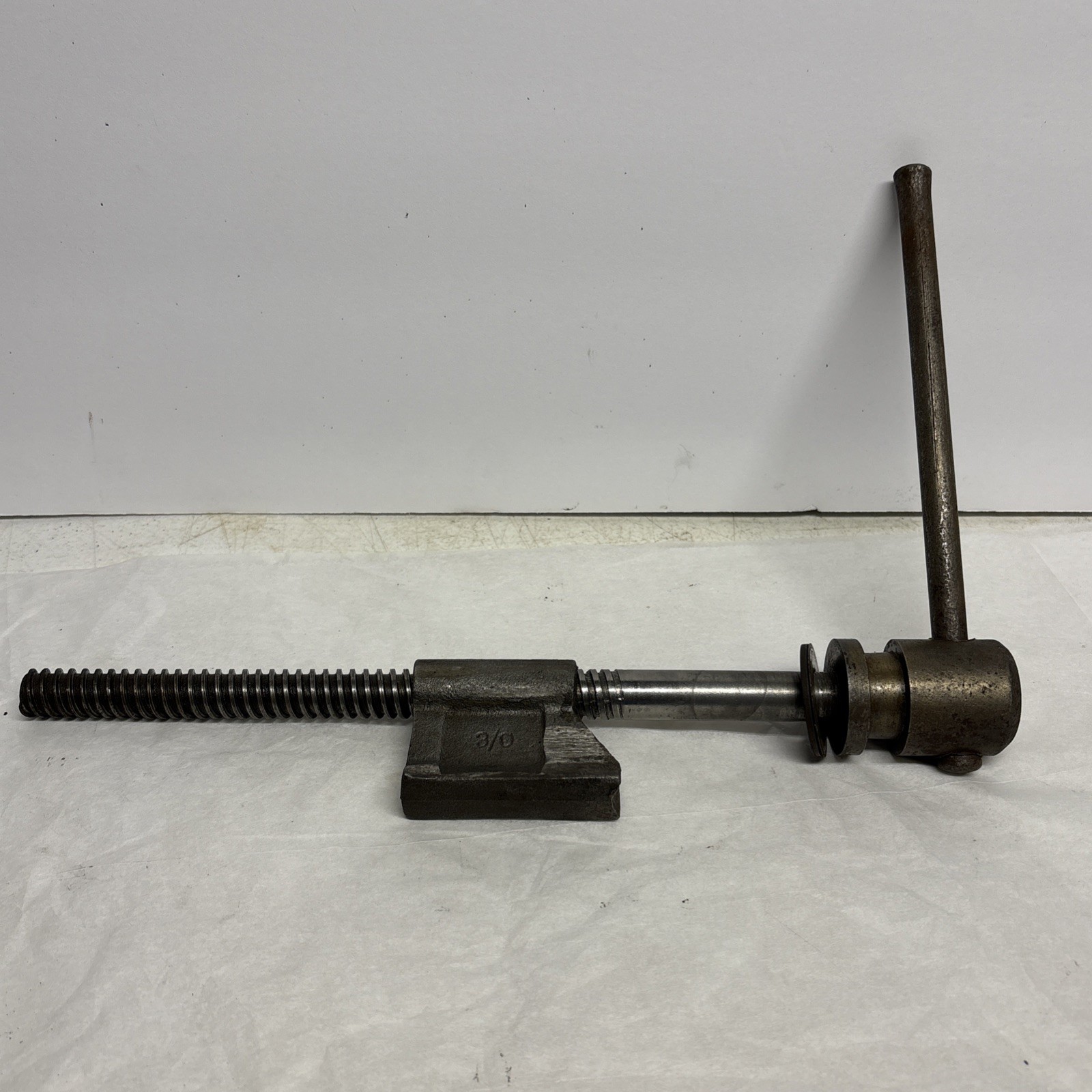 Vintage Chas Parker No. 973 Bench Vise Jack Screw Spindle Shaft Handle Assembly