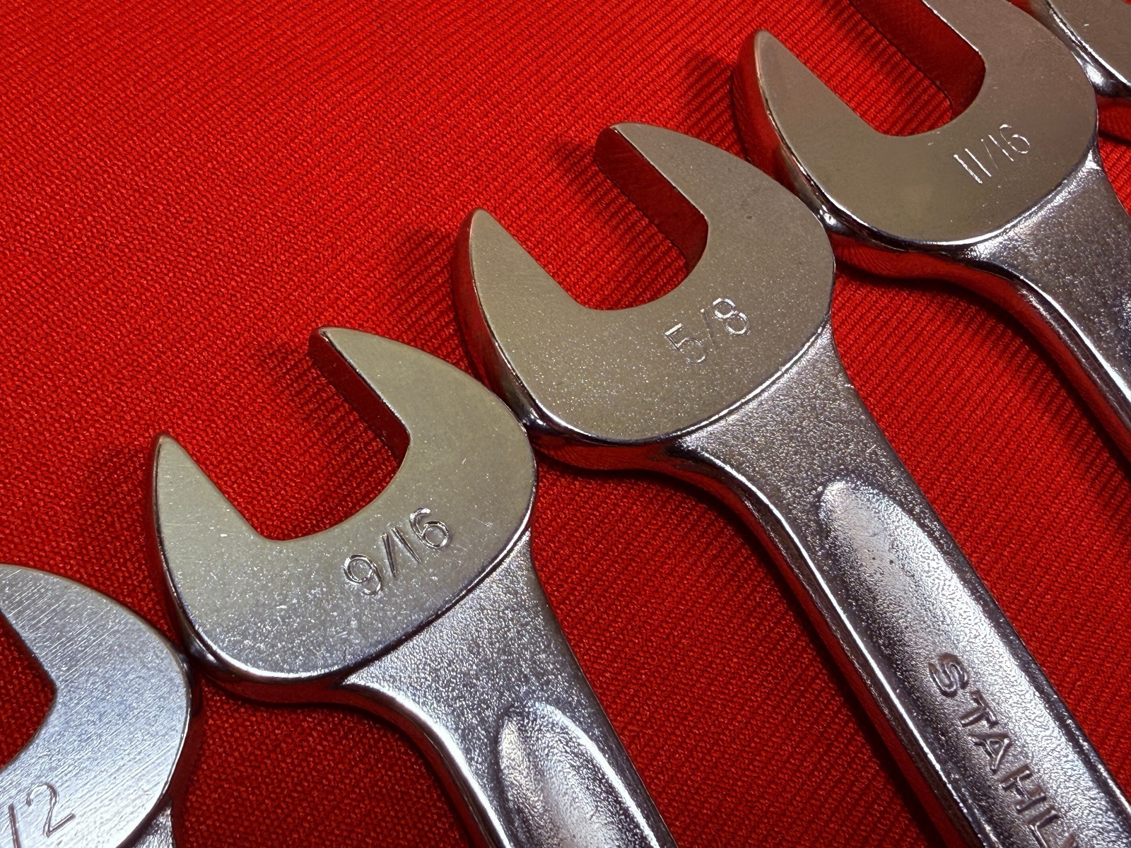 NOS Vintage Stahlwille SAE Open Box 13 series 8 pc Combination Wrench Set