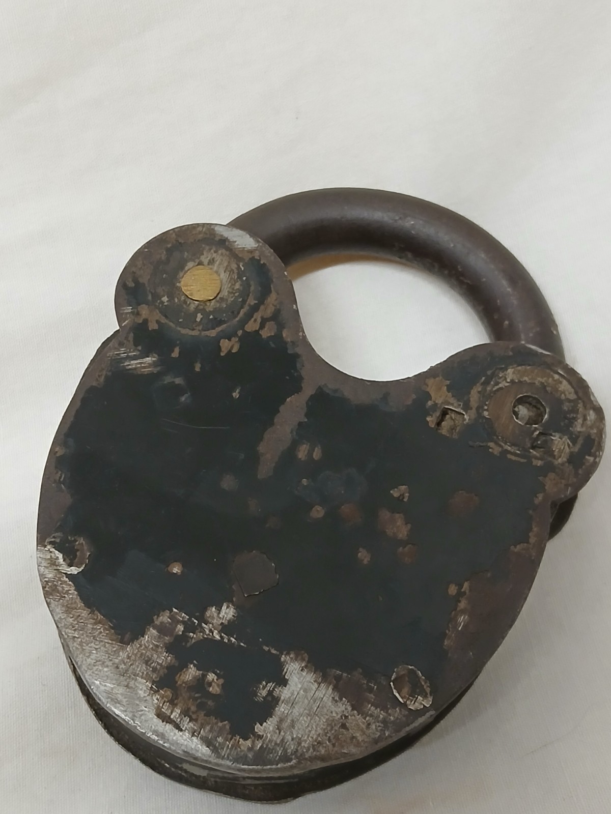 Antique Late 19th Century Civil War Era Padlock lock Mallory Wheeler M & W Co