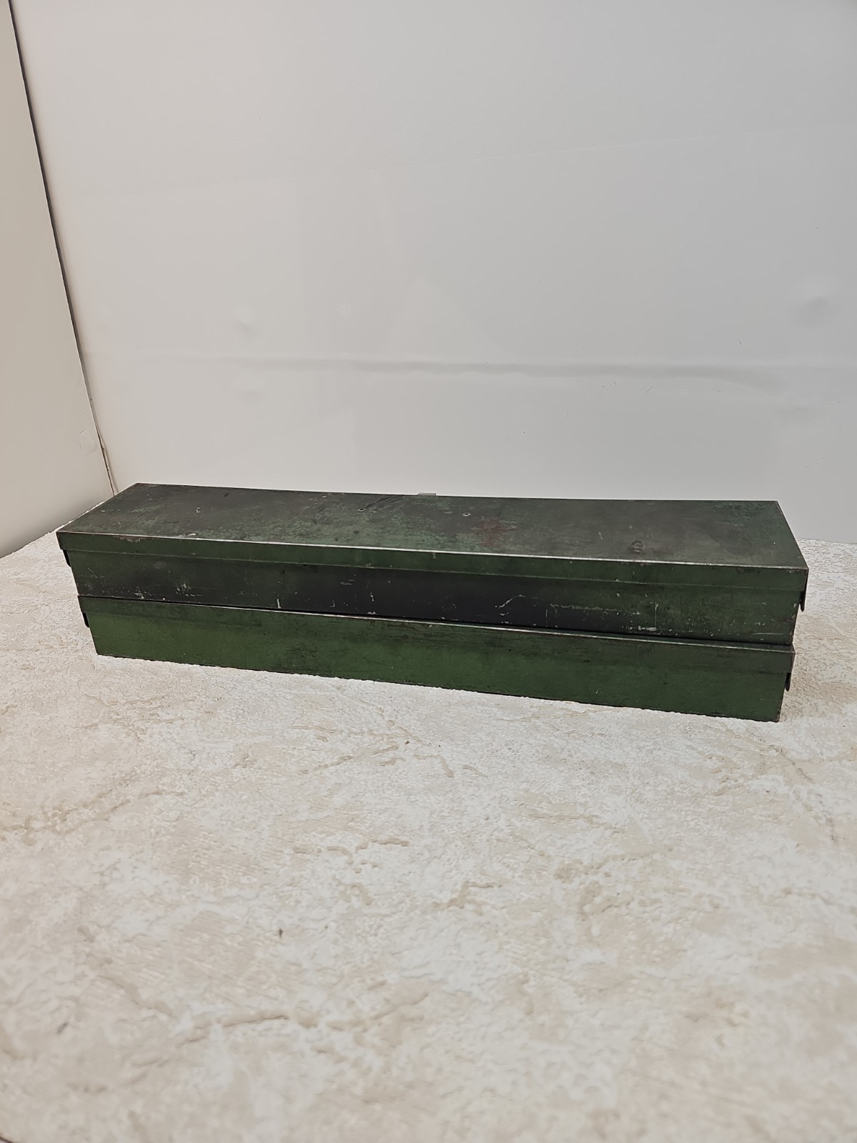 VTG S-K Tools 17″ Green Metal Socket Ratchet Storage empty box 2″