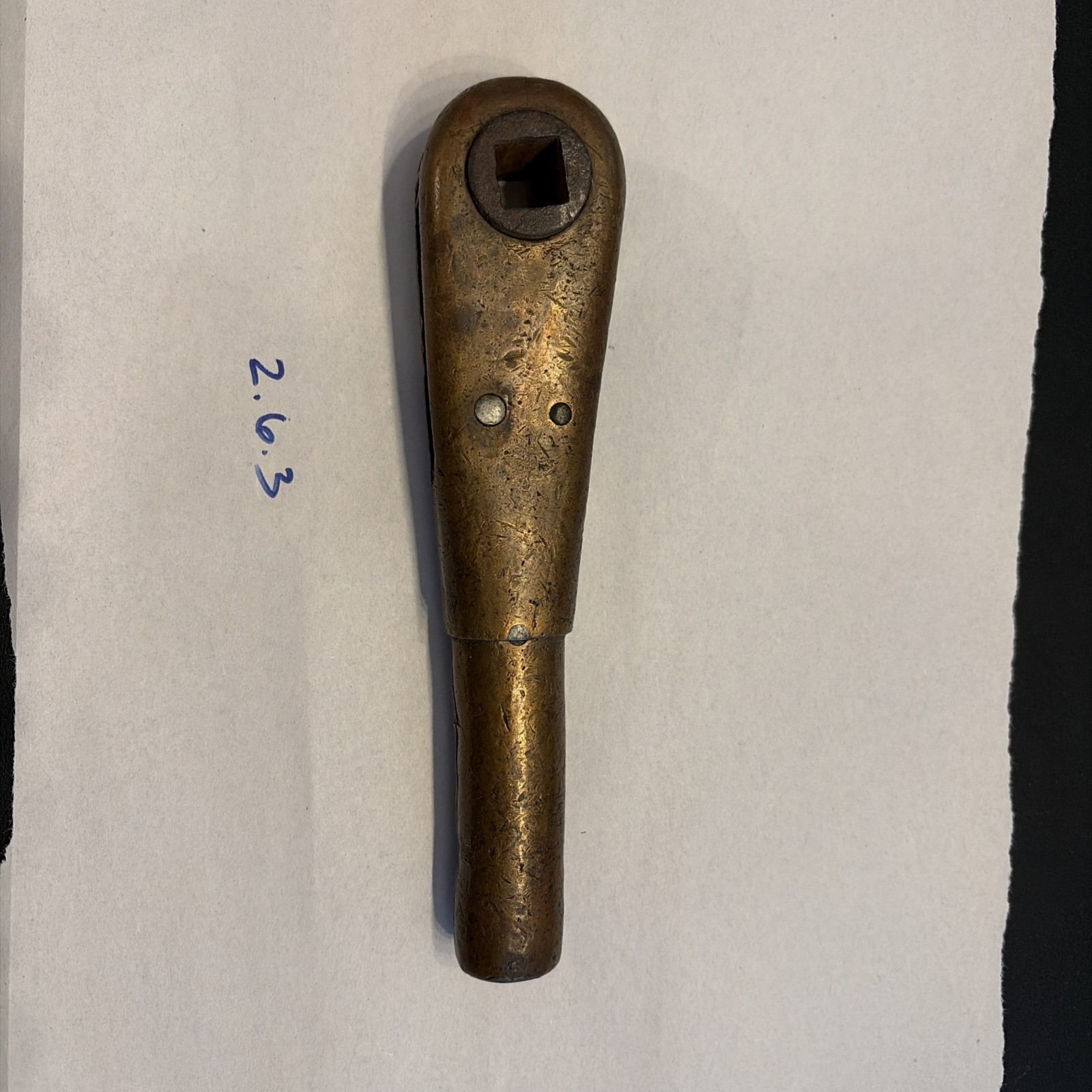 Vintage Non Sparking Bronze Ratchet Handle 1/2” Drive BeCu Oilfield Tool