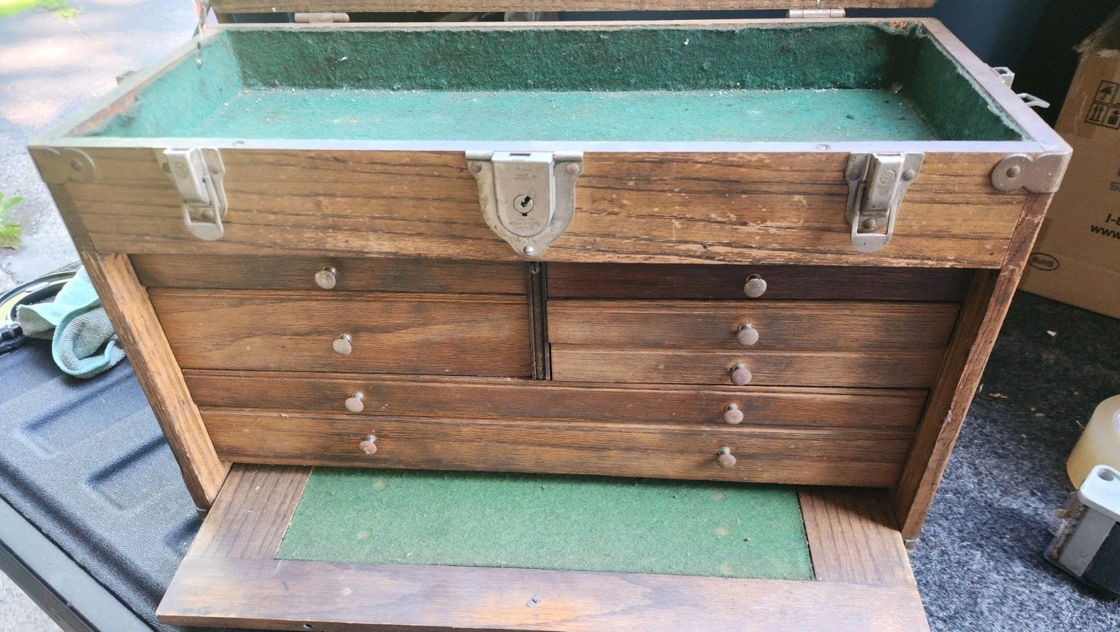 Vintage Star National Co Tool & Chest Machinist Tool Box 7 Drawer