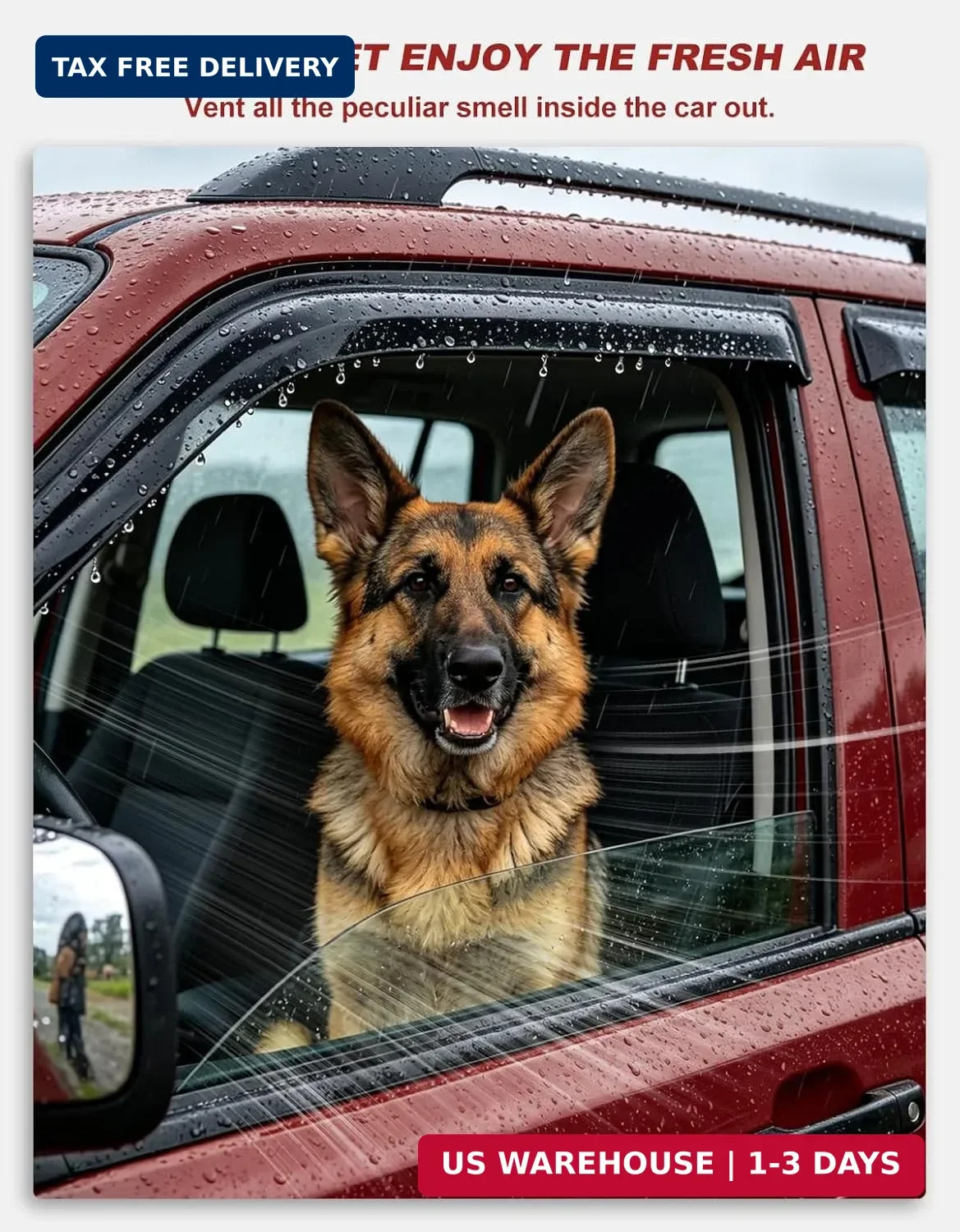 Outside-Mount Window Rain Guards Fit for Toyota 4Runner 2003 2004 2005 2006 2007