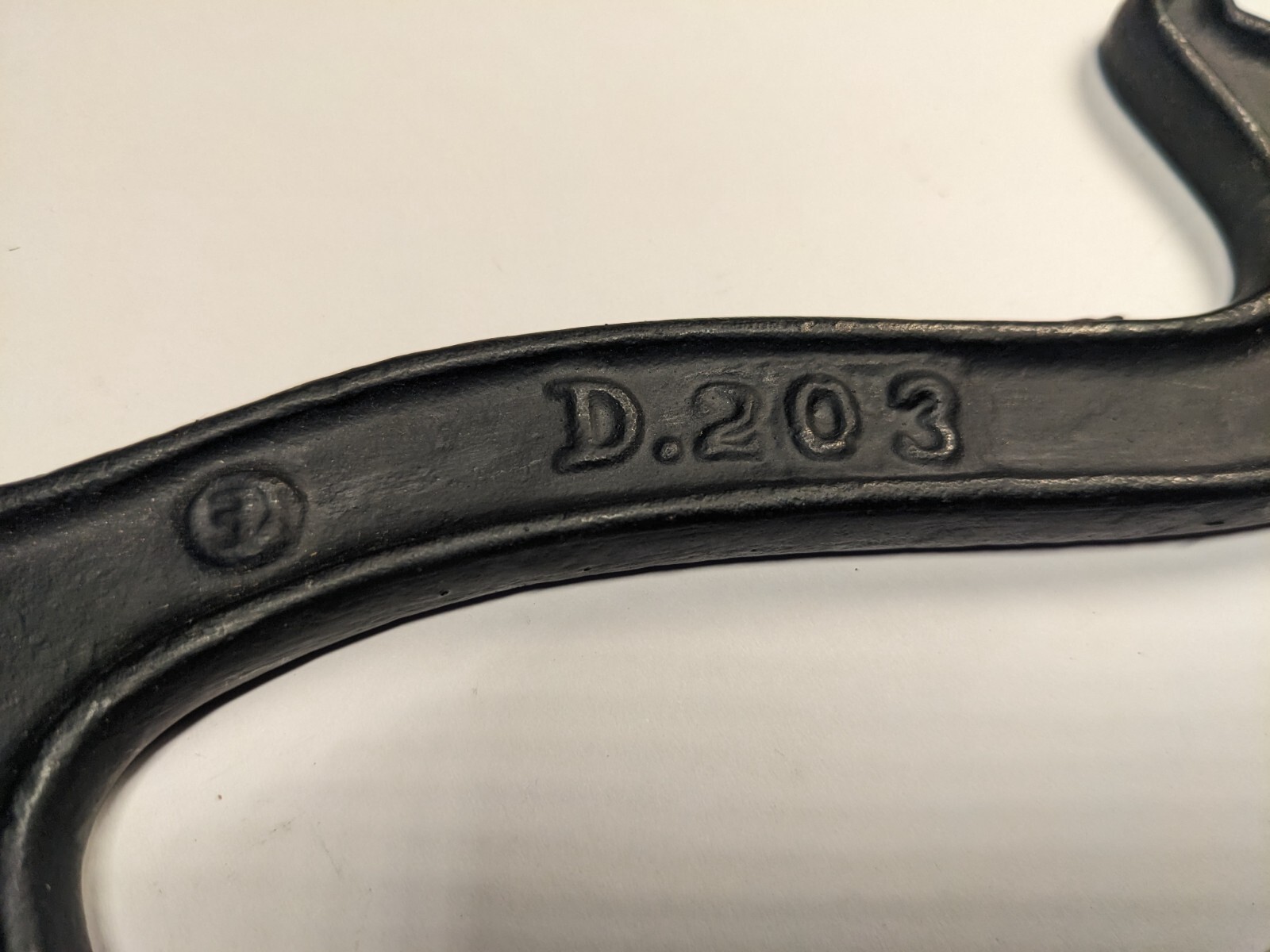 8″ Vintage Wrench Old Farm Tractor Plow Implement Equipment Tool D.203 Curved