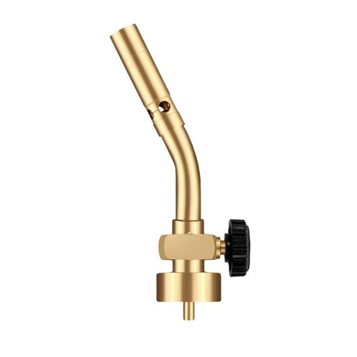 Propane Torch Head, Manual Start Solid Brass Brazing Torch Fuel by 1 Torch