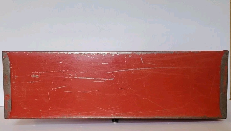 Vintage WI Waterloo Industrial Inc. Red Metal 20″ Carry-All Tool Box JL-51 EMPTY