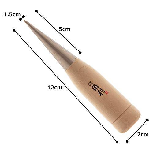 KAKURI Sangyo Stabbing Awl 120mm Stainless Steel Natural Wood Large No.11