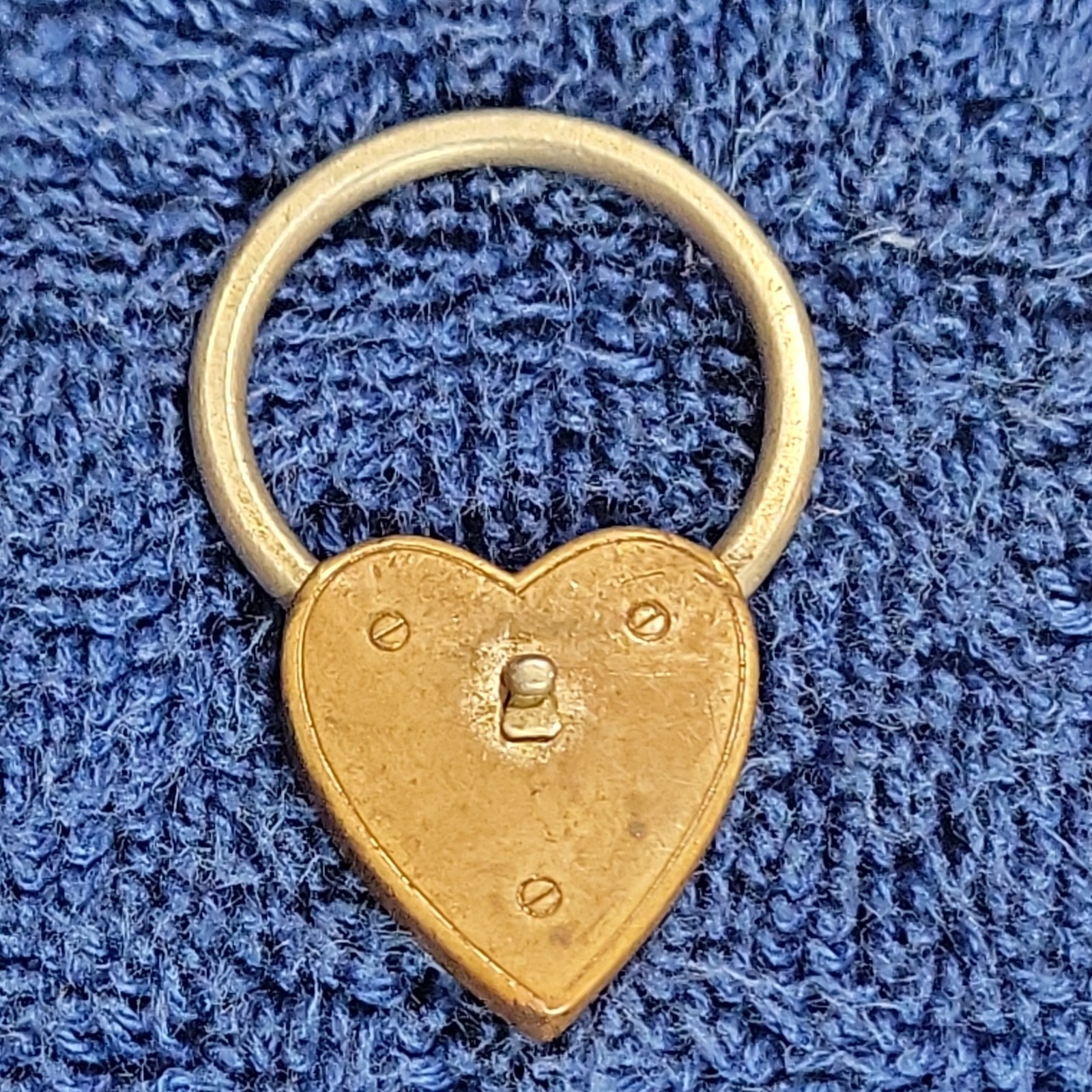 Antique Heart Shaped Sweetheart Puzzle Lock Locket Key Chain. Secret Lock
