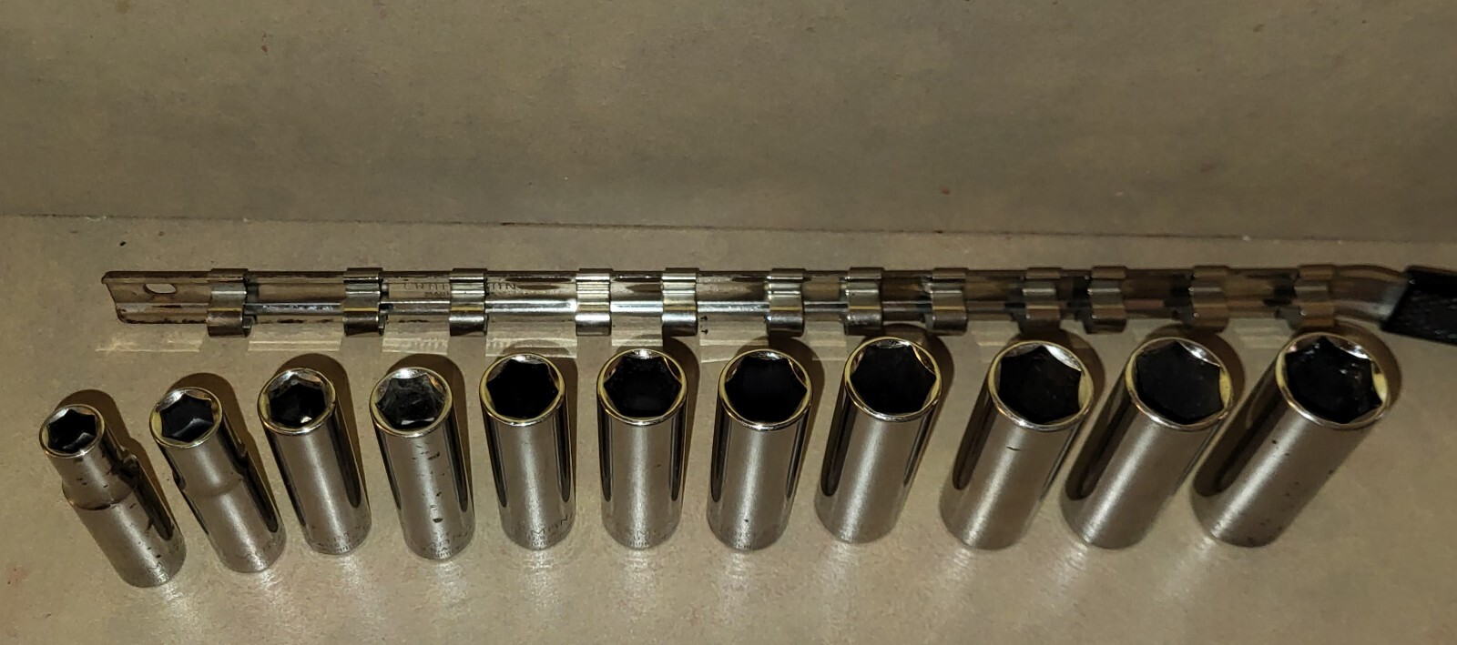 CRAFTSMAN METRIC 3/8″ Dr DEEP Socket Set 11pcs 6 point 9mm – 19mm – G Series USA