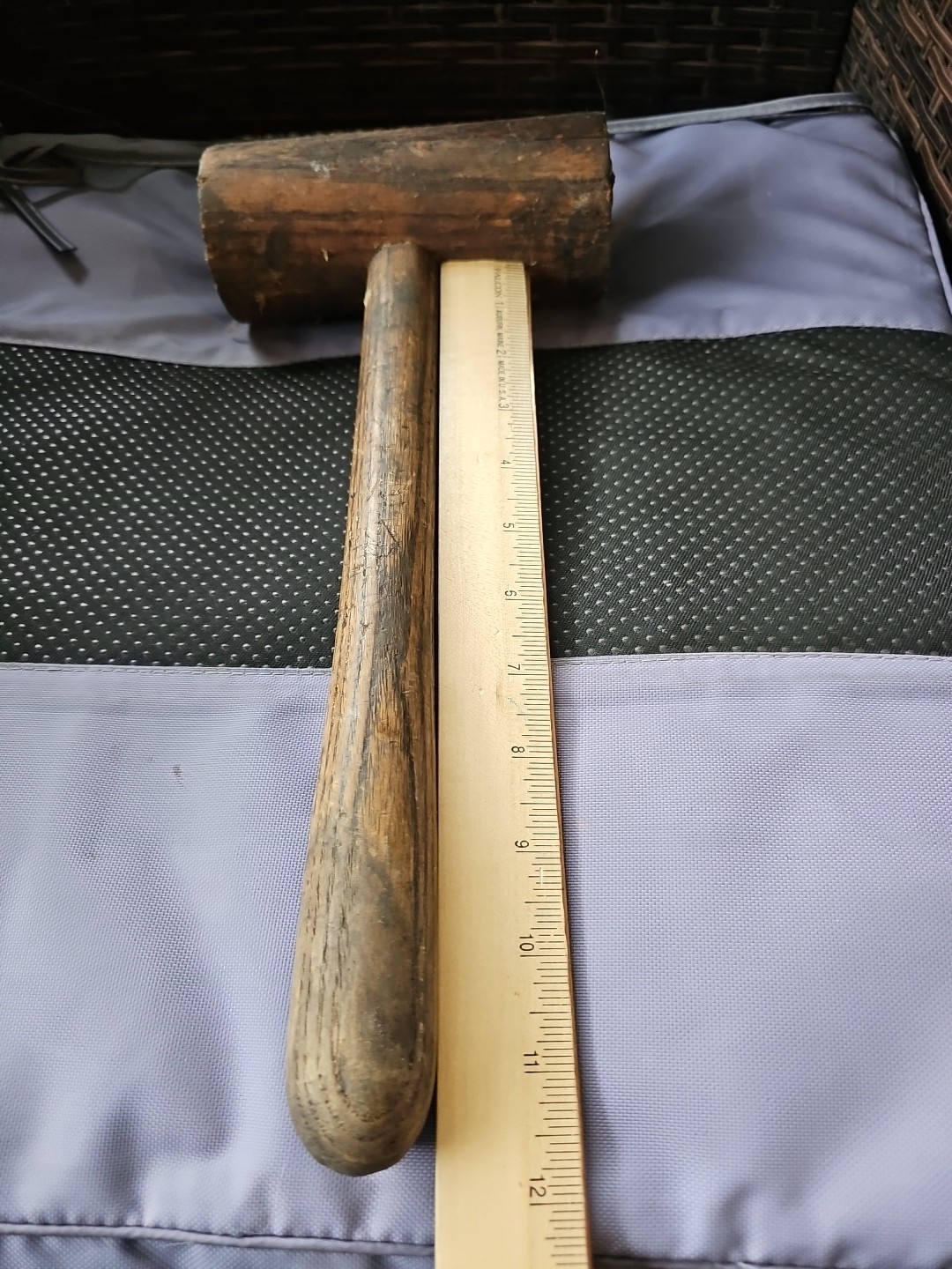 Vtg Wooden Mallet Handmade Decor Or Use Farmhouse Rustic Cottage Unique #11