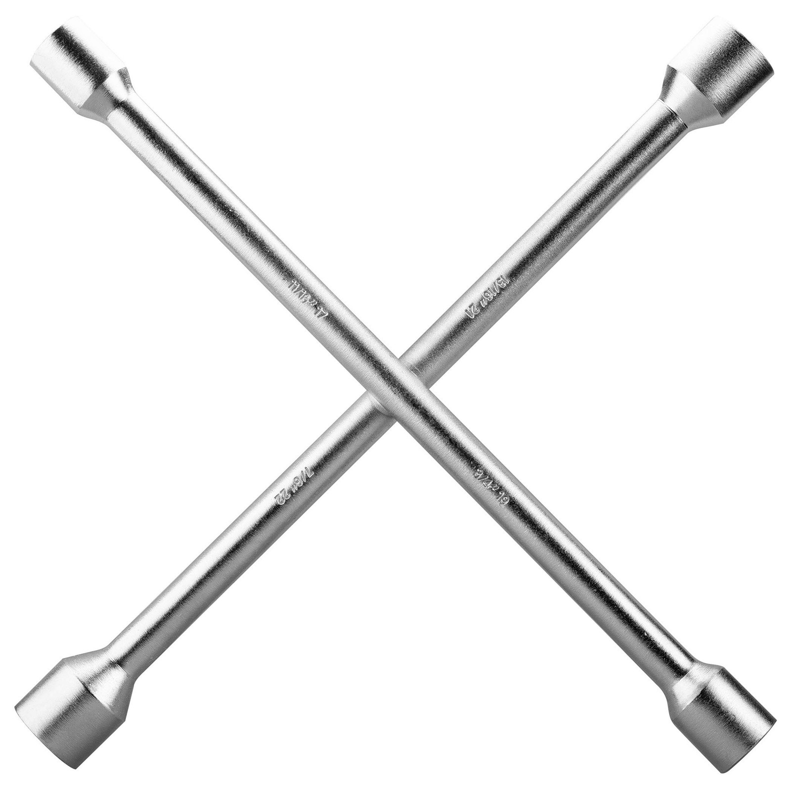 CARTMAN 14 Inch Universal Heavy Duty Lug Wrench 4 Way Tire 14″ Chrome, Chrome