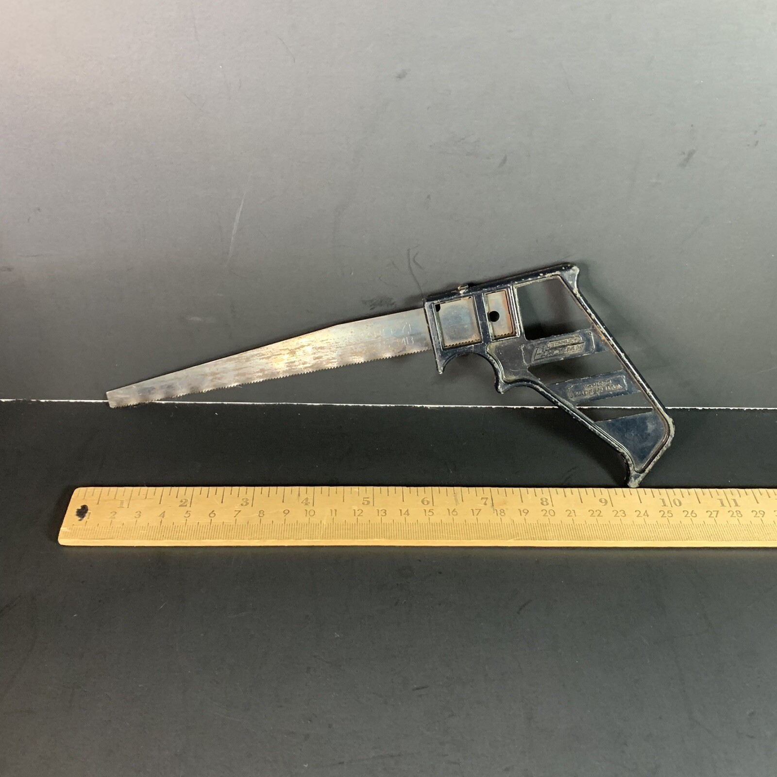 Vintage Stanley Handyman 9-1/2″ Keyhole Saw H1275 with Blade Made in USA