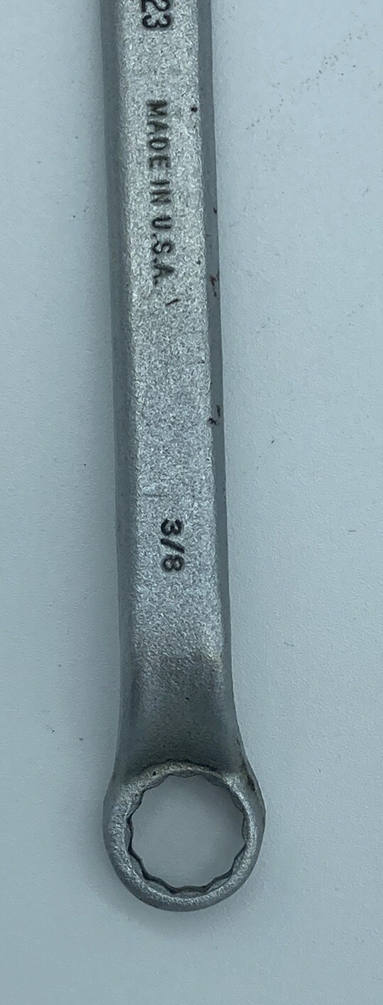 Vintage Billings 7/16” 3/8” 12 Point Double Box End Wrench L8723 USA