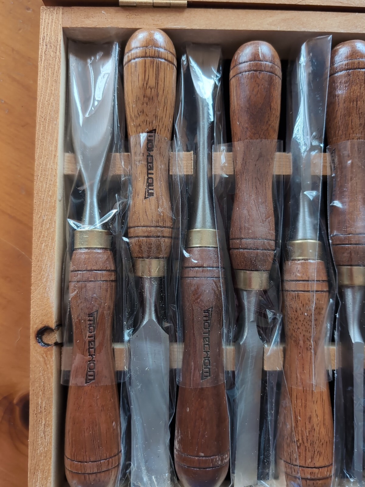 12-Piece Woodworking Carving Tool Chisel Set with Wooden Box C60 Steel