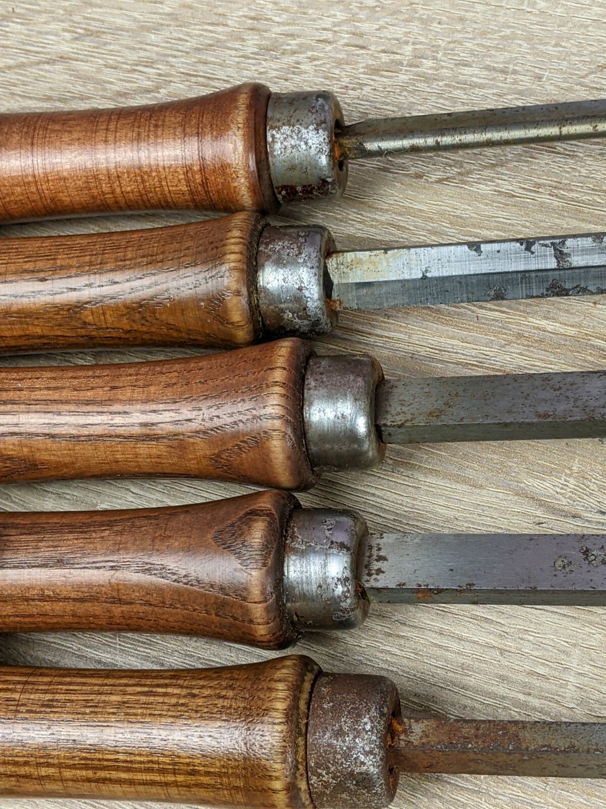 5 Craftsman Chisels Lathe Carving Tools. 2858, 2856, 2851, 2854, Illegible