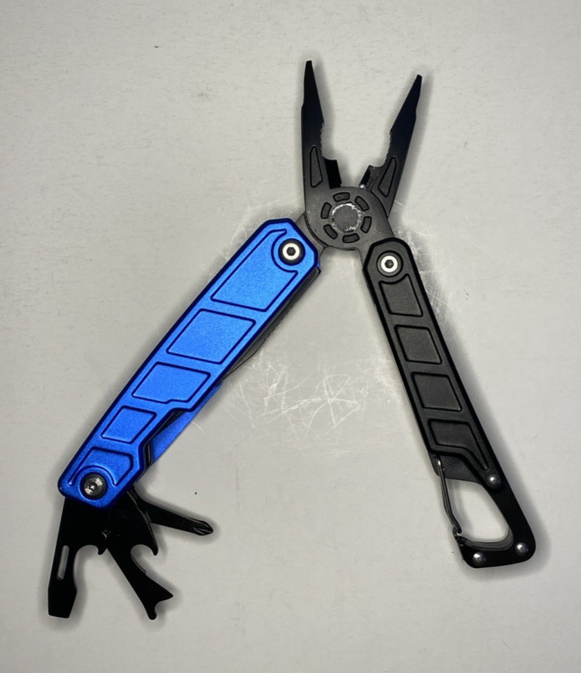 WORKPRO Multi Tool Folding Tool w/ Belt Sheath Blue & Black