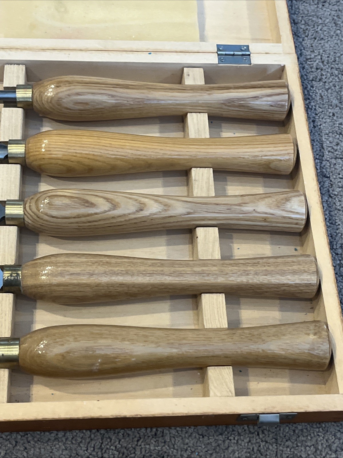 Grizzly Large Chisel Set (6) In Box Wood Carving Deluxe Strong Blade HSS wood