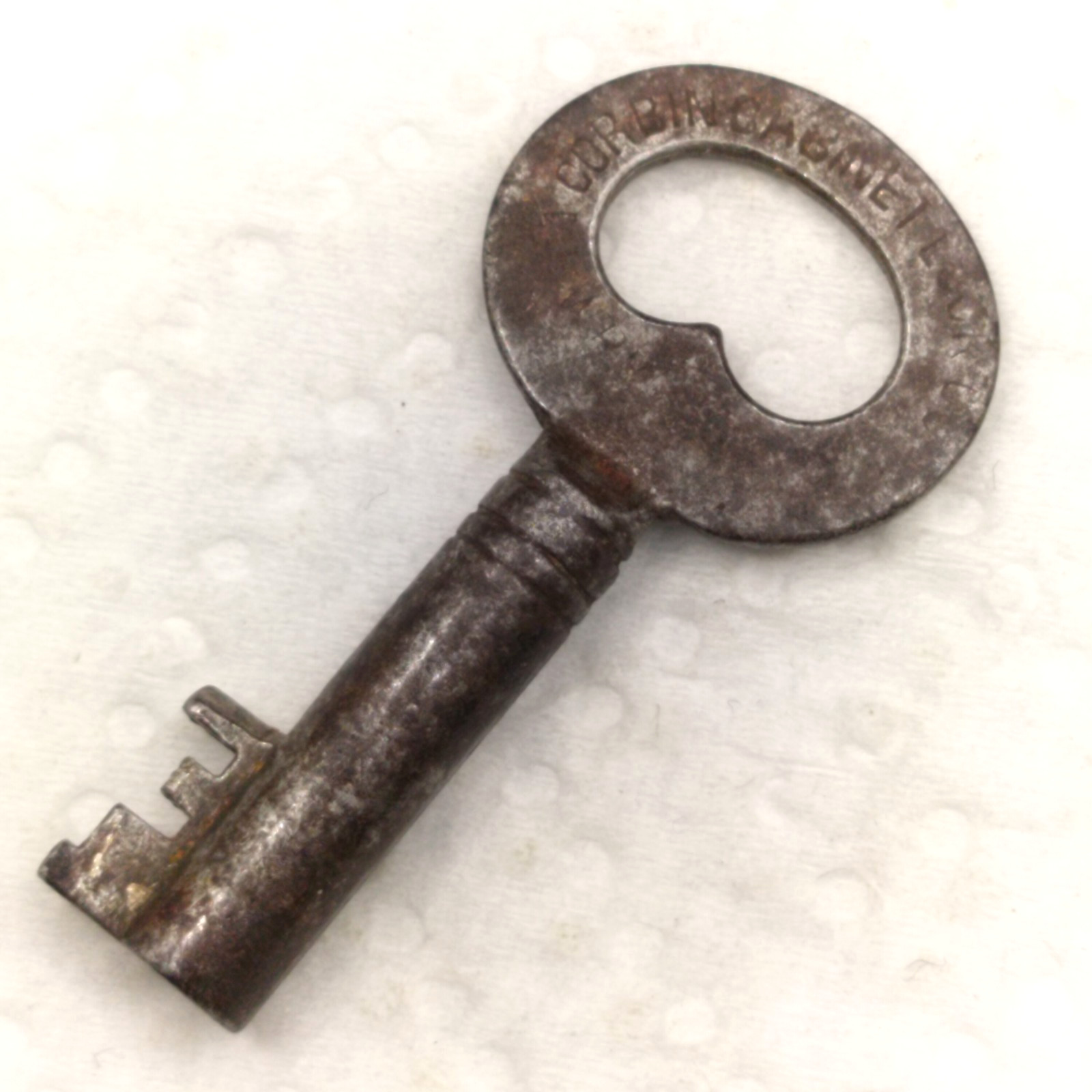 Antique Corbin Cabinet Lock Co Barrel Key 1.5″ Vintage Steamer Trunk Luggage