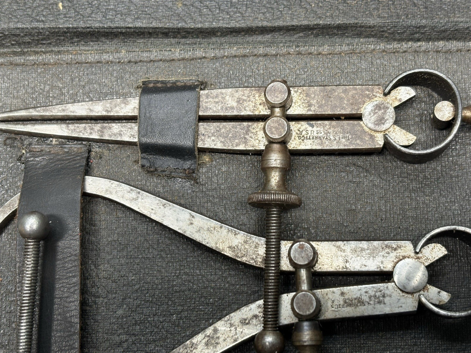 Starrett No. 900 Apprentice’s Tool Set Vintage early leather case RARE nice