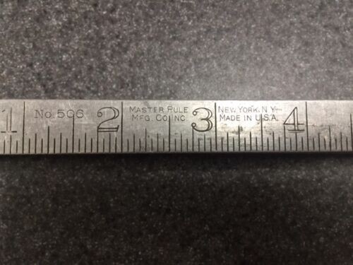 Vintage Interlox Master Slide Metal Ruler, Master Rule Mfg, New York No 506, 72″