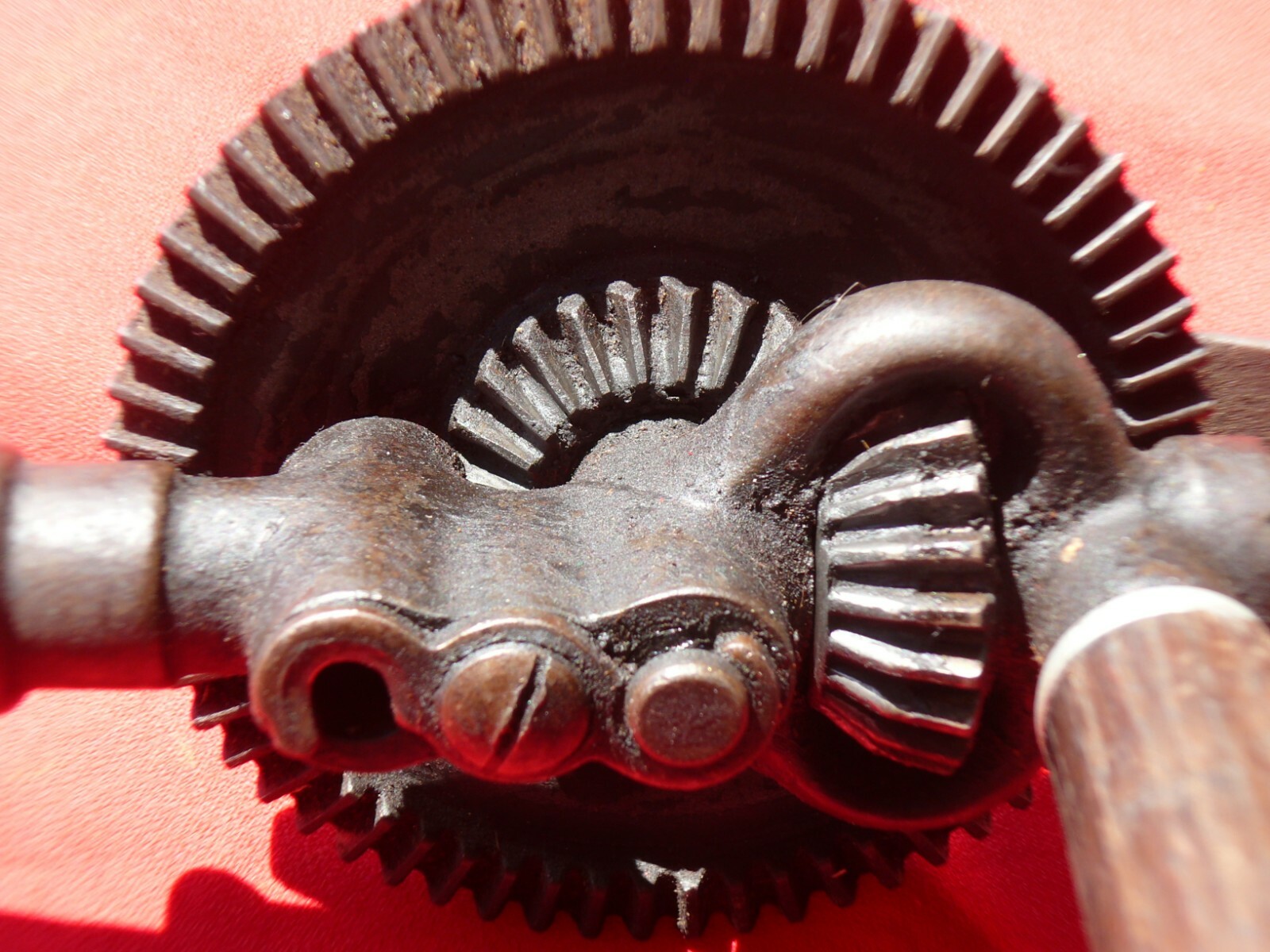 Late 19th Century Collectible Large Heavy Duty Three Speeds BREAST DRILL 5 lbs.