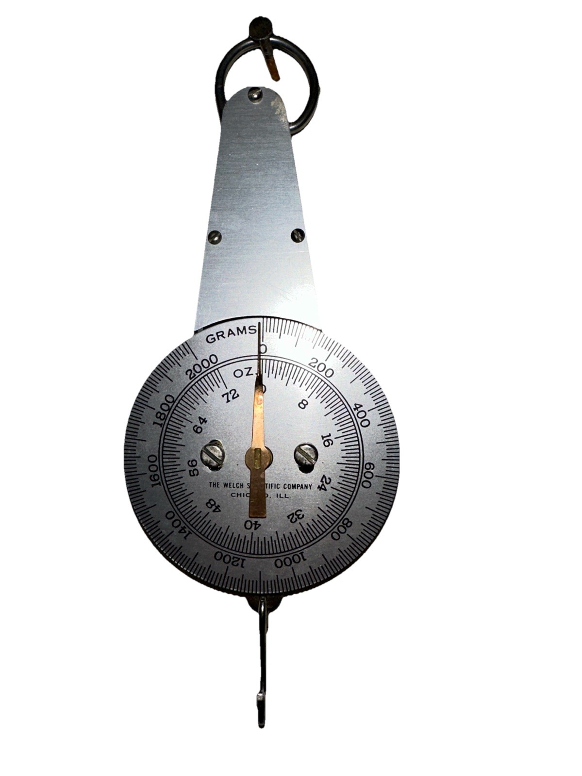 The Welch Scientific Company Chicago Scale 2000 Grams Ounces Hanging Spring