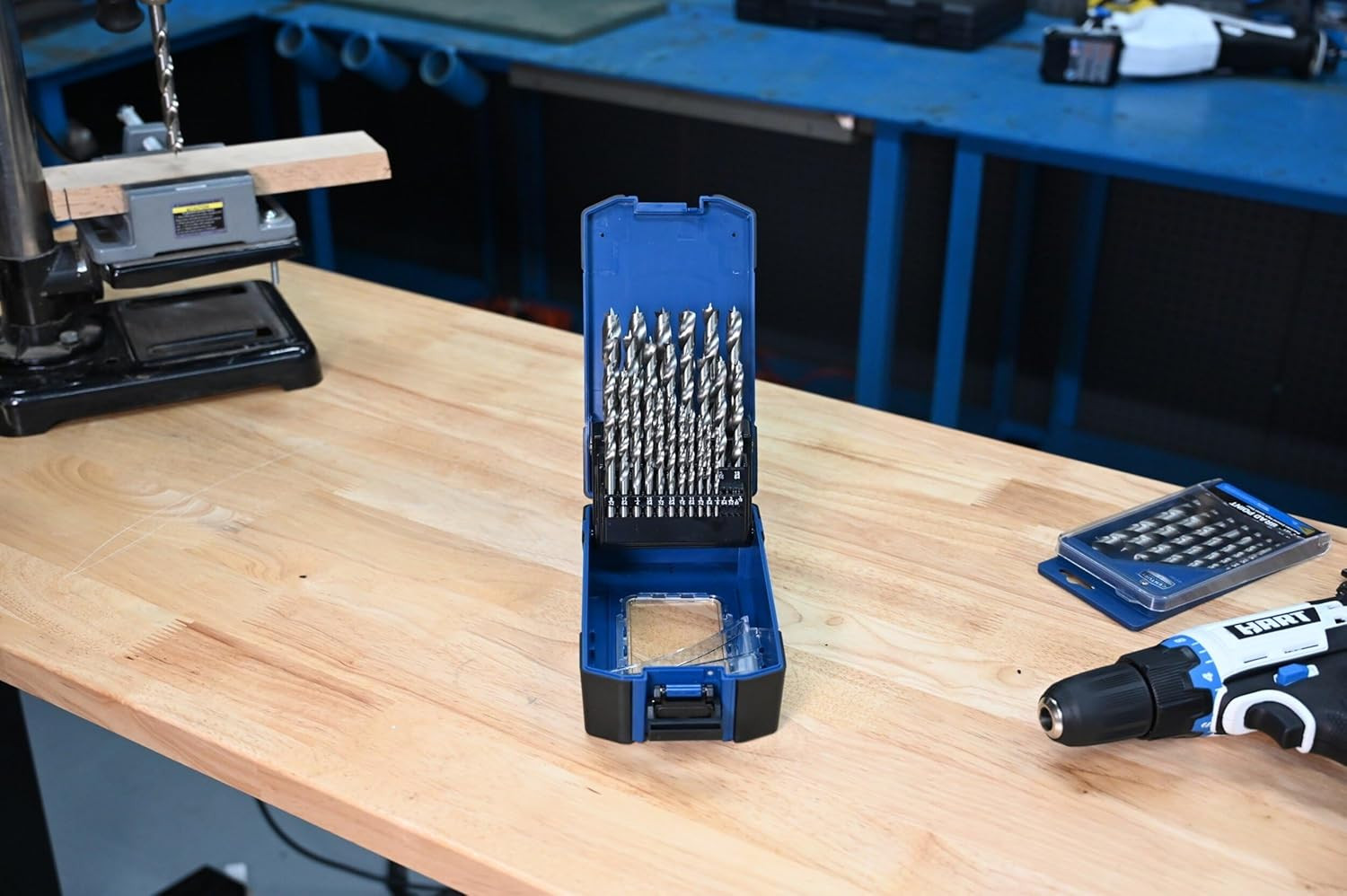 – 25-Piece Fractional High Speed Steel Brad Point Wood Drill Bit Index Set – Per