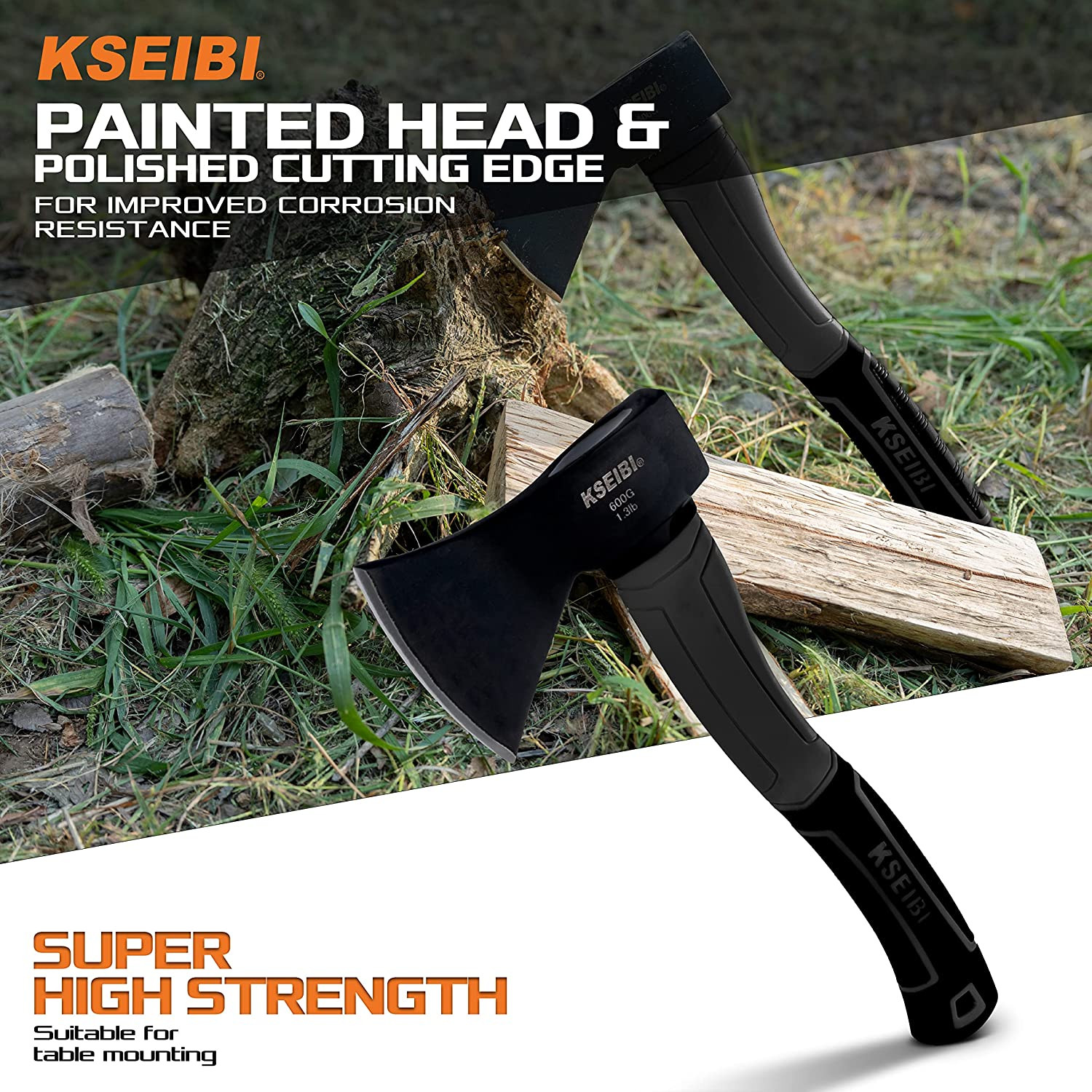 Wood Axe, 274151 Small Outdoor Camp Hatchet 14 Inch for Splitting and Kindling W