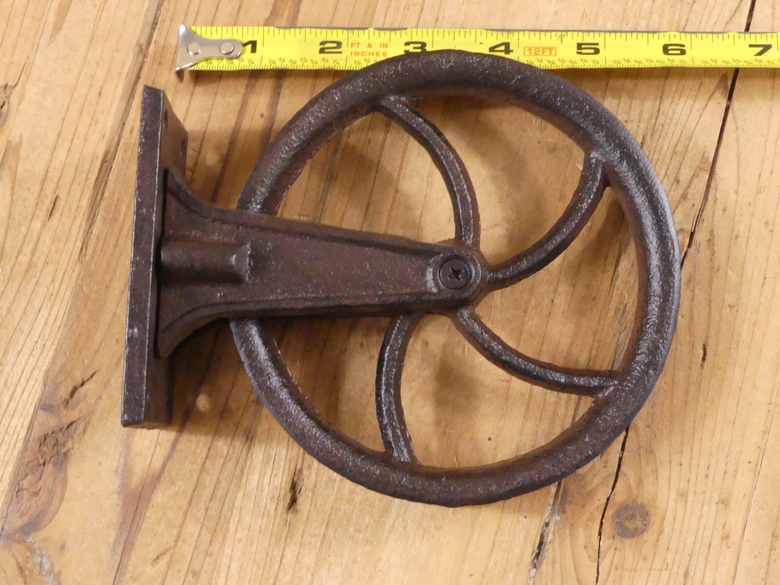 4 Rustic Cast Iron Pulley Wall Mounted Ceiling Light Wheel Handing Plants Farm