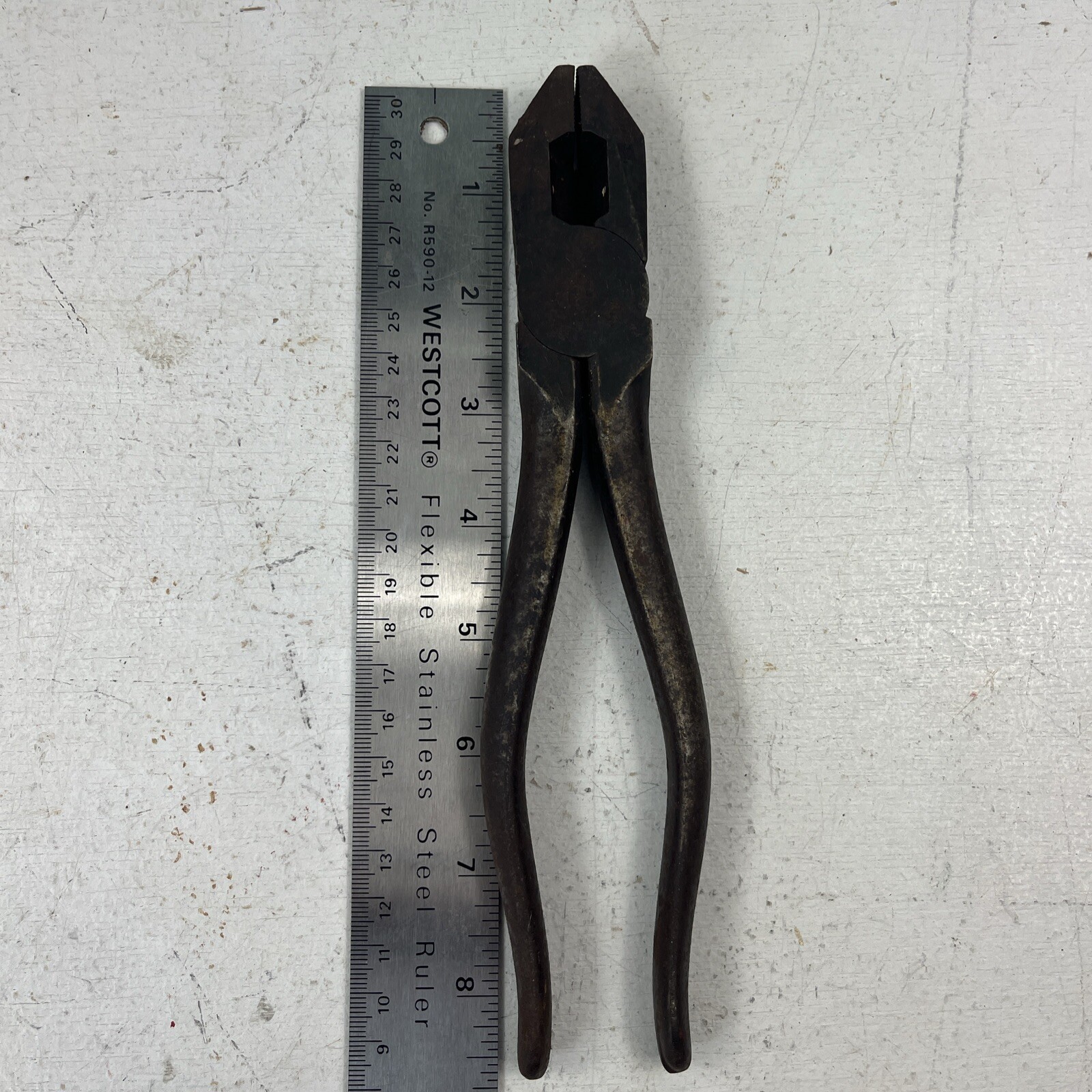 Vintage PEXTO 500-8 Lineman Pliers Side Cutter 8-1/2″ Long