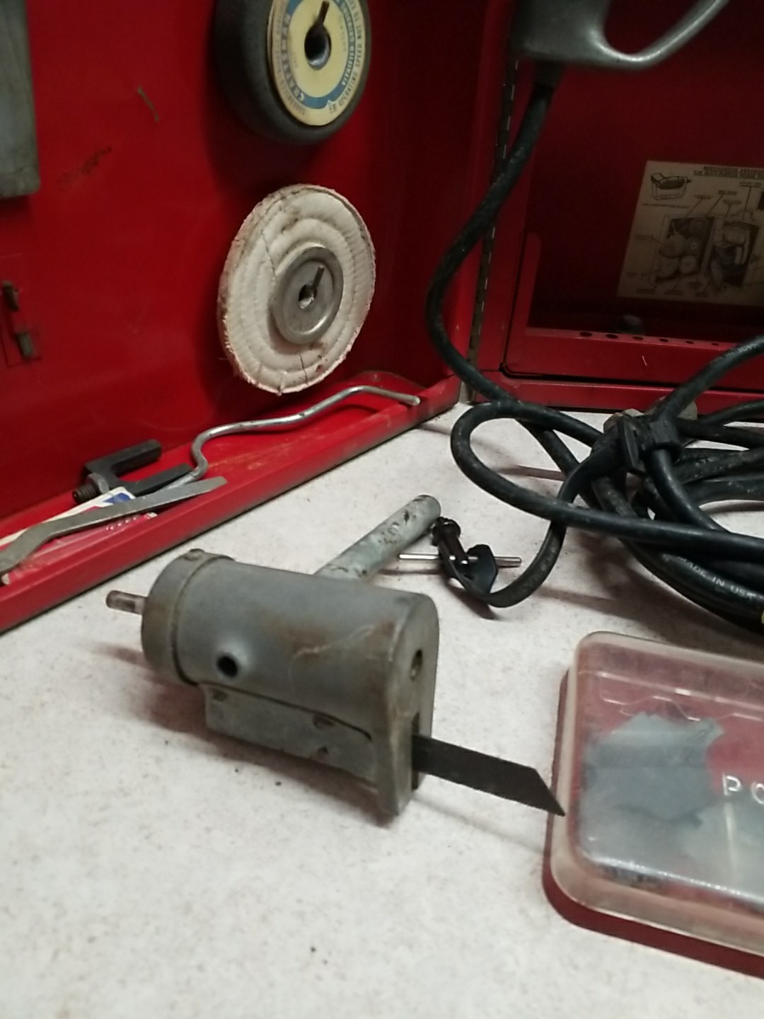Vintage 1/4″ Electric Drill Model 315.7710 With Jig Saw Adpter Kit with a case