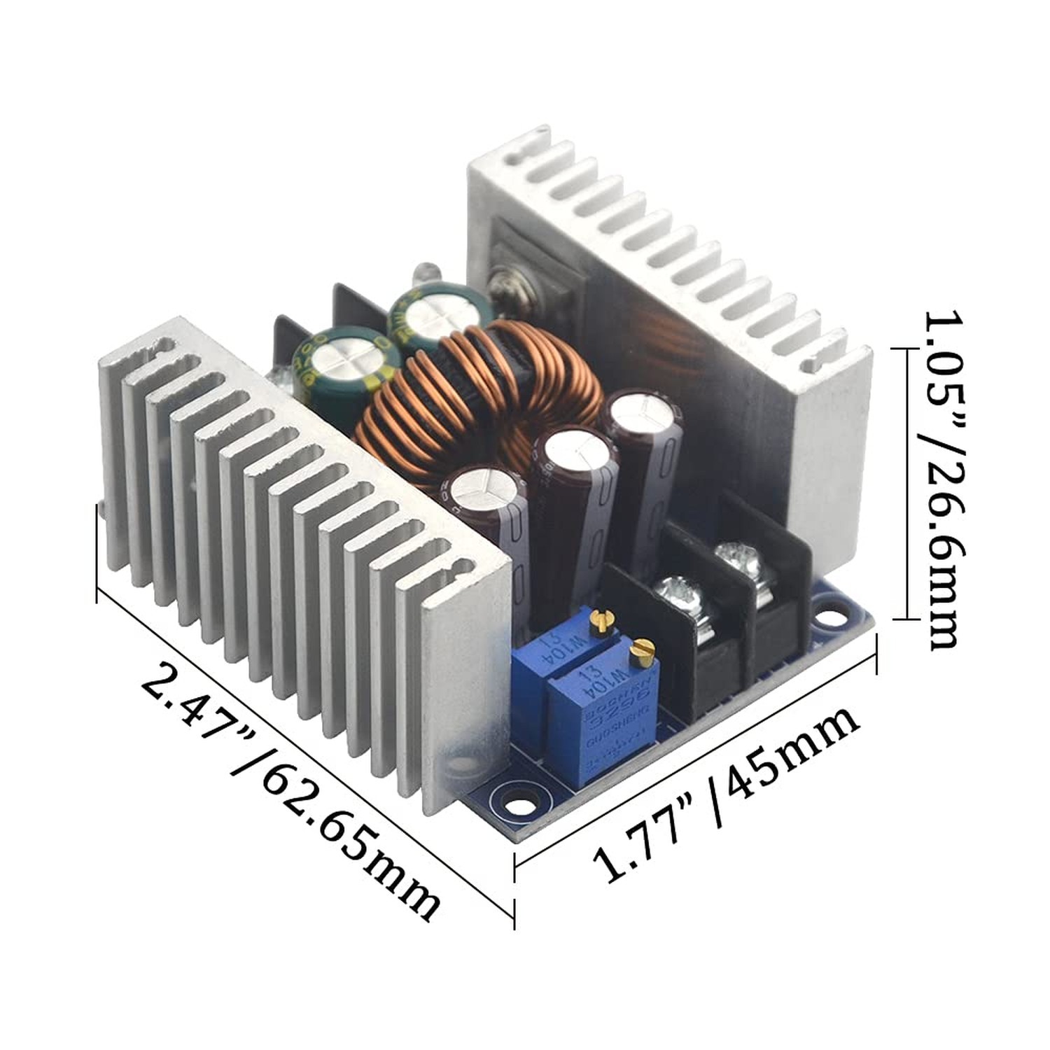 2Pcs 20A 300W High-Power Buck Converter Module DC 6-40V to DC 1.2-36V Adjusta…