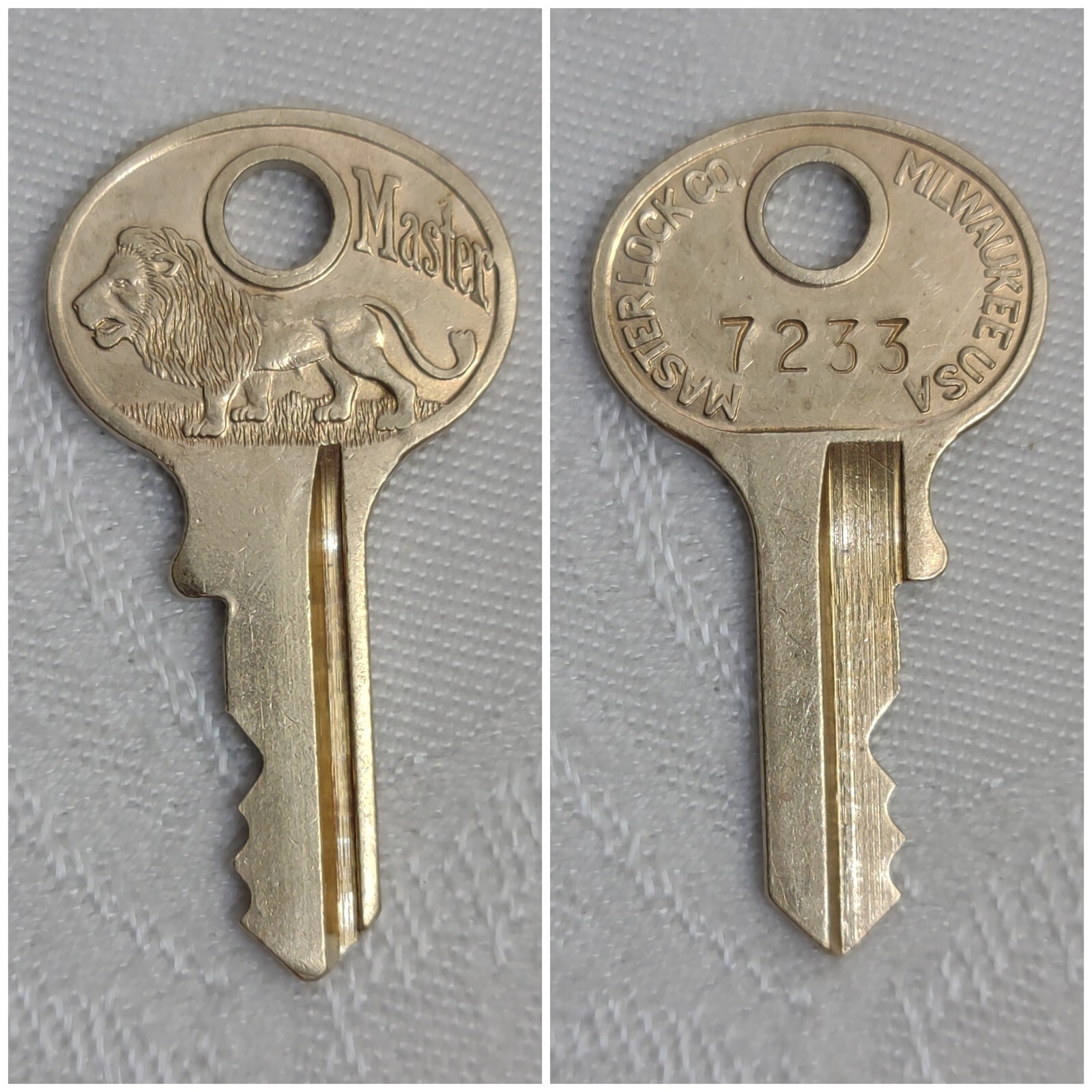 22 Vintage Brass Master Padlock Keys, 18 w/Walking Lion, Different Numbers