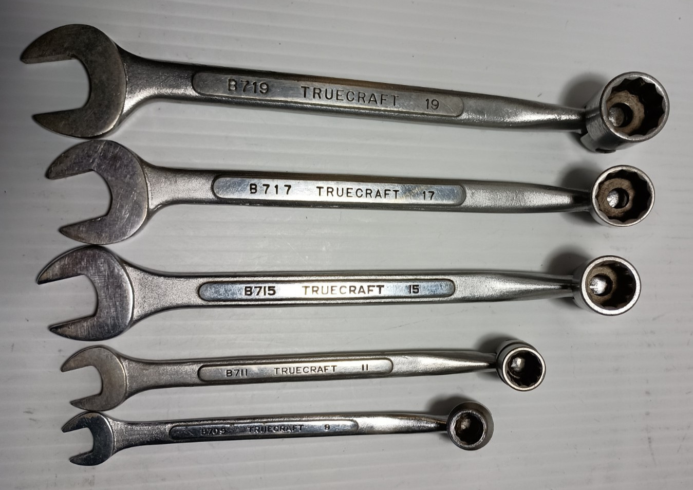 Vintage Truecraft METRIC Open End Flex Head Socket Wrenches Made in Japan 12 Pt.