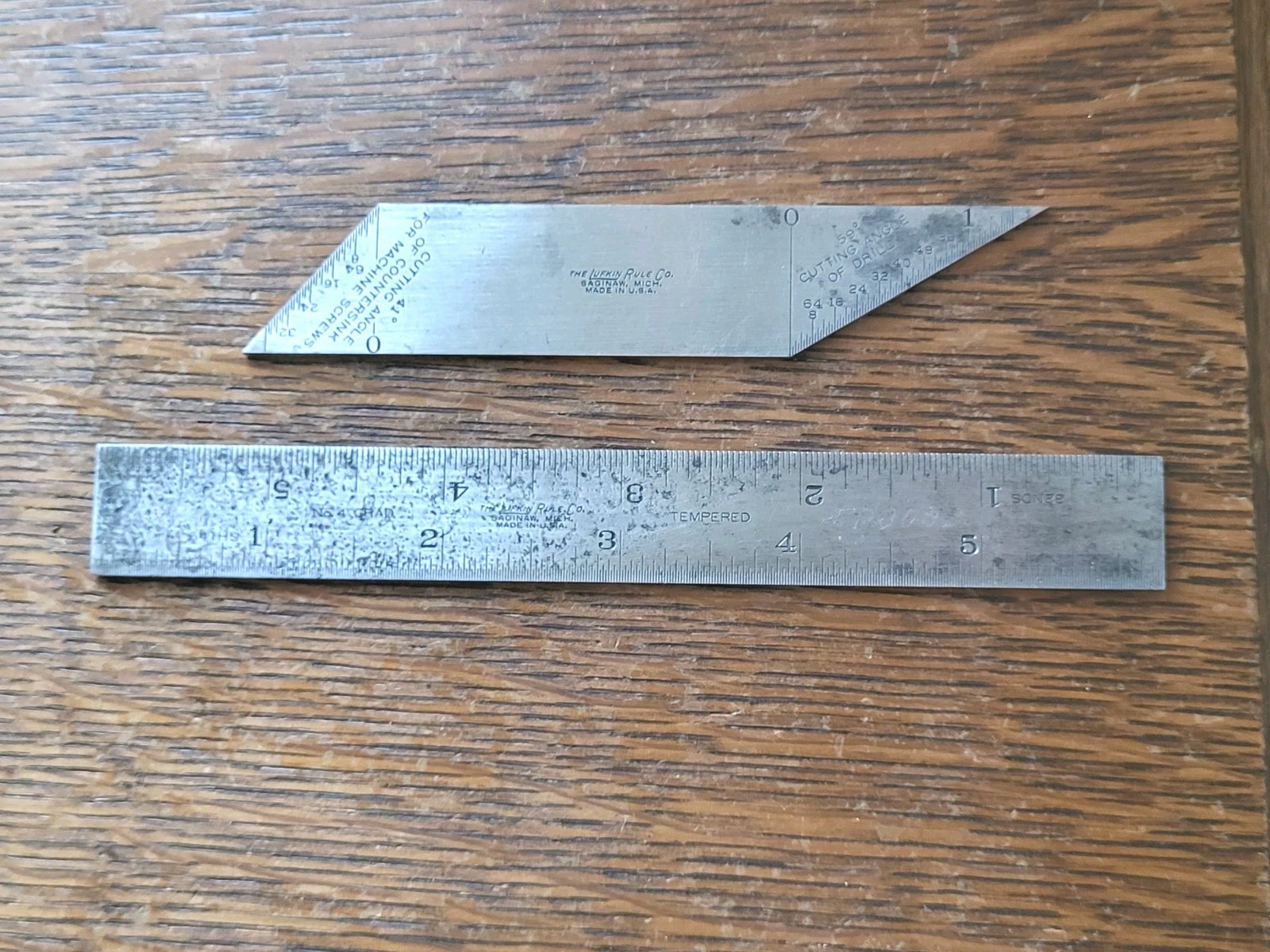 Vintage Lufkin Rule Combination Square w/6″ Rule & Angle Blade USA