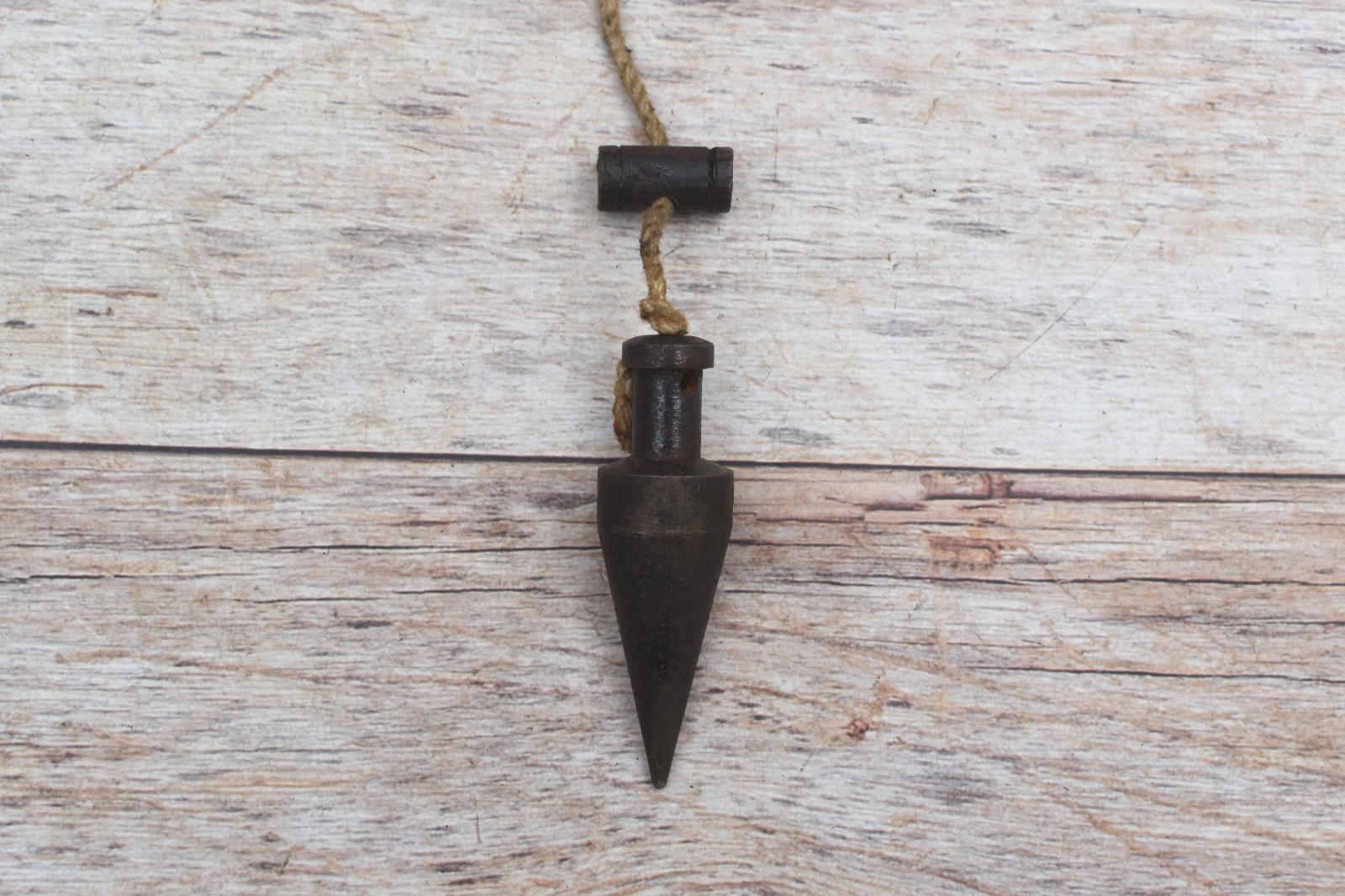 Vintage Miniature collectible iron leveling plumb bob tool salvage rustic Tool