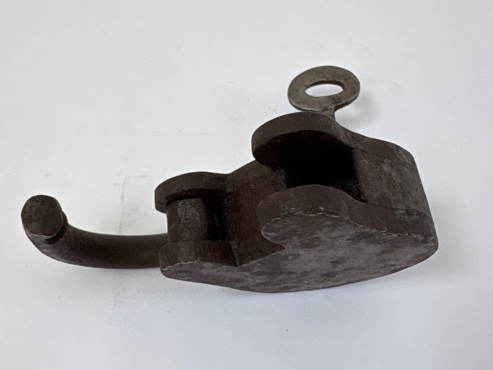 Vintage Brass Tag Iron Padlock Decorative Collectible Working Original Key
