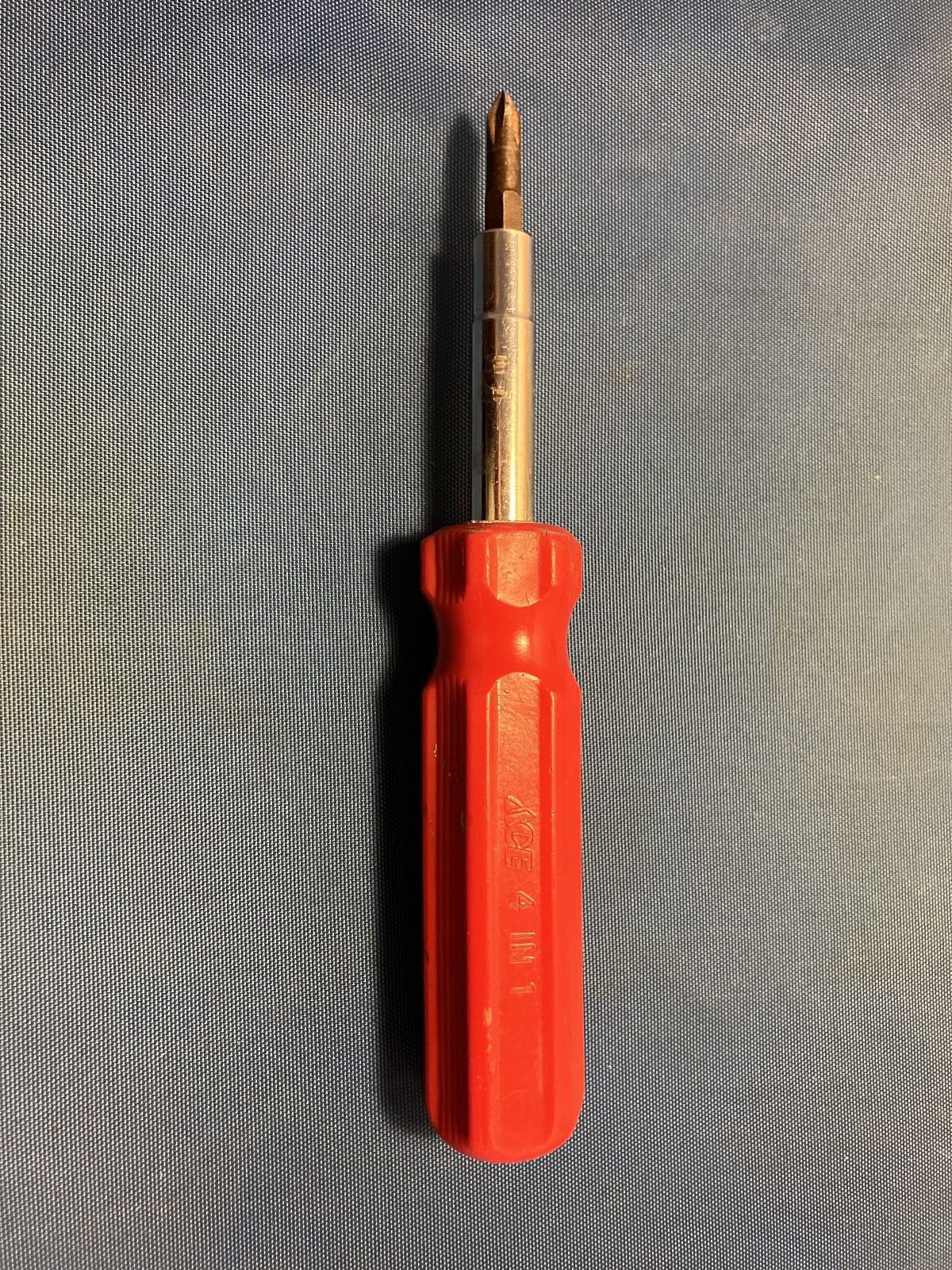 Vtg 4-In-1 ACE Screw Driver Phillips Head 7 ” Used in Good condition.