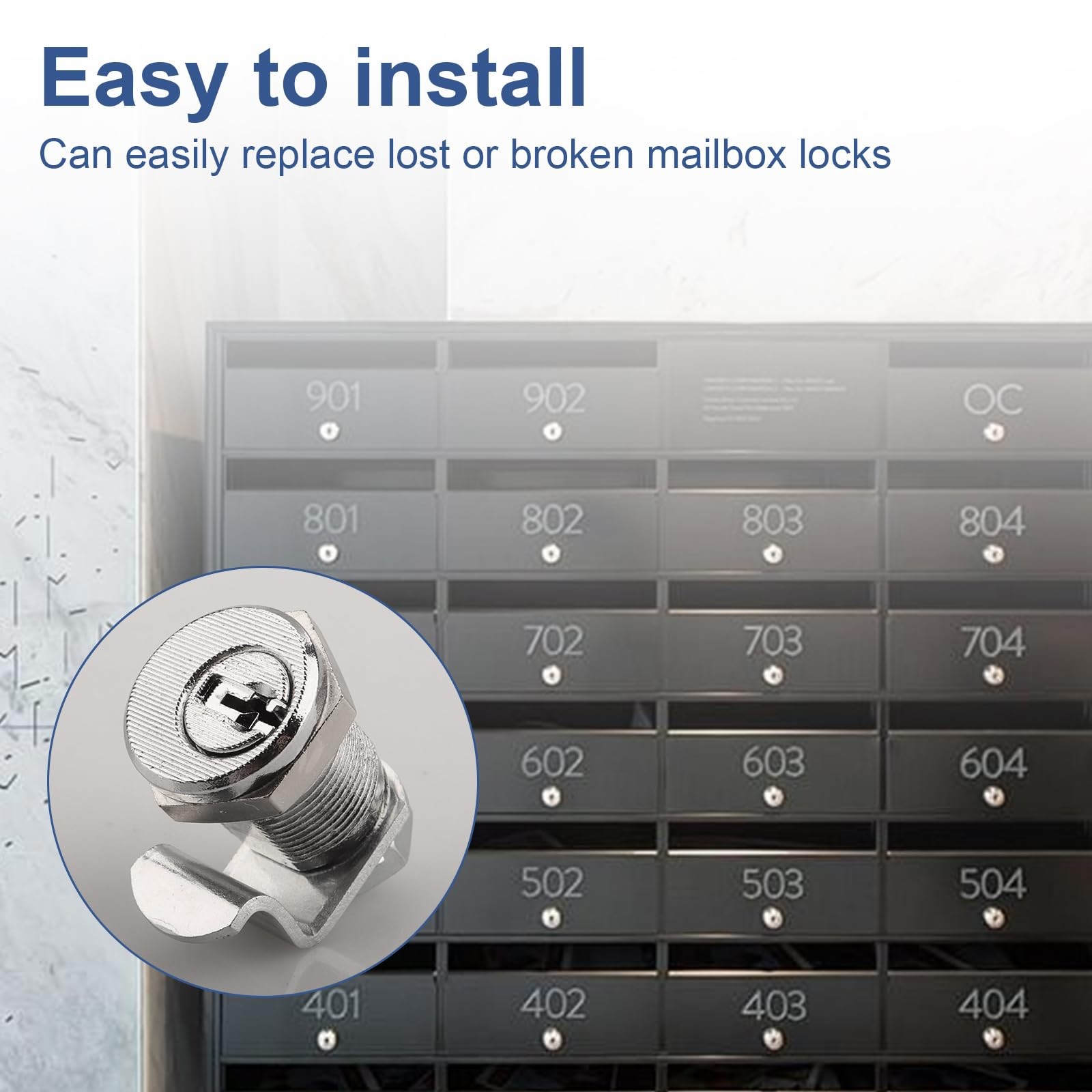 S 4573 Mailbox Lock Replacement Compatible with Auth-Florence Vital Silver