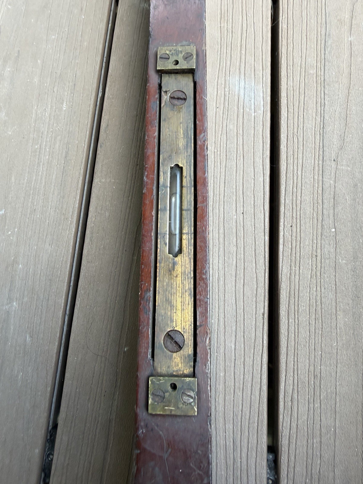 Antique Hargrave No. 5 Wooden Brass Spirit Level 28” Cincinnati Tool Co. RARE!!