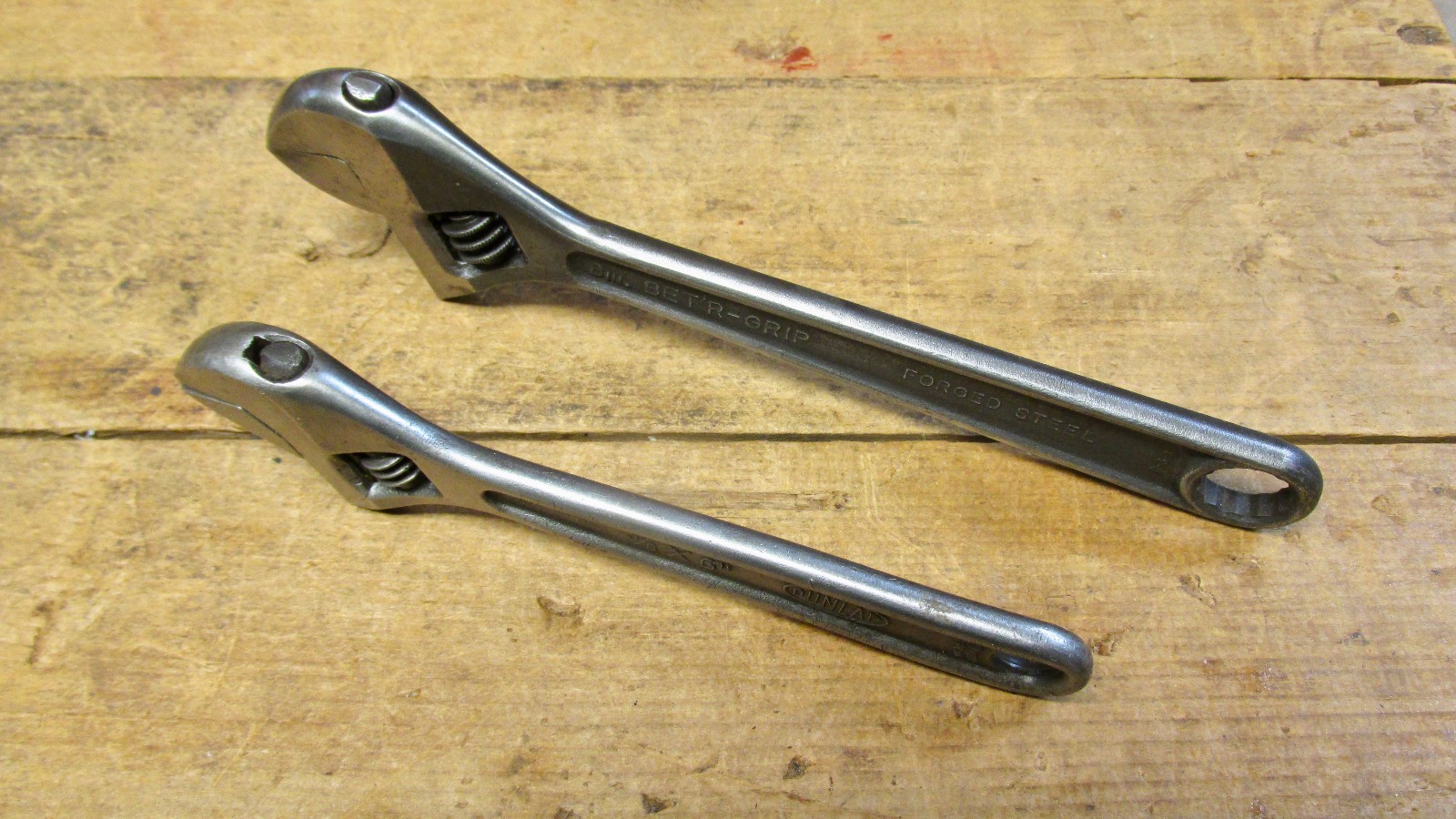 VINTAGE WRENCHES: WILLIAMS 15″-12-10-8-6, CRESCENT, DUNLAP, DANIELSON TOOL LOT