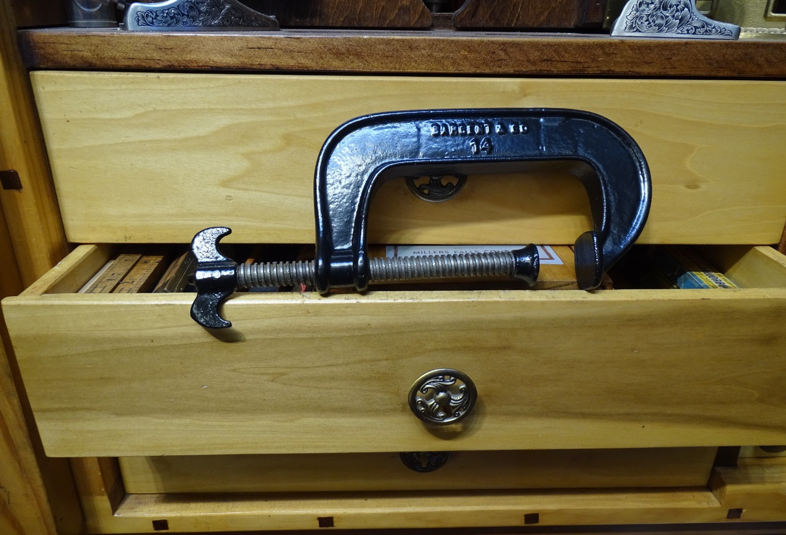 One Sargent Bat Wing No. 14 C-Clamp 4″ Opening Very Nice Collector or User.