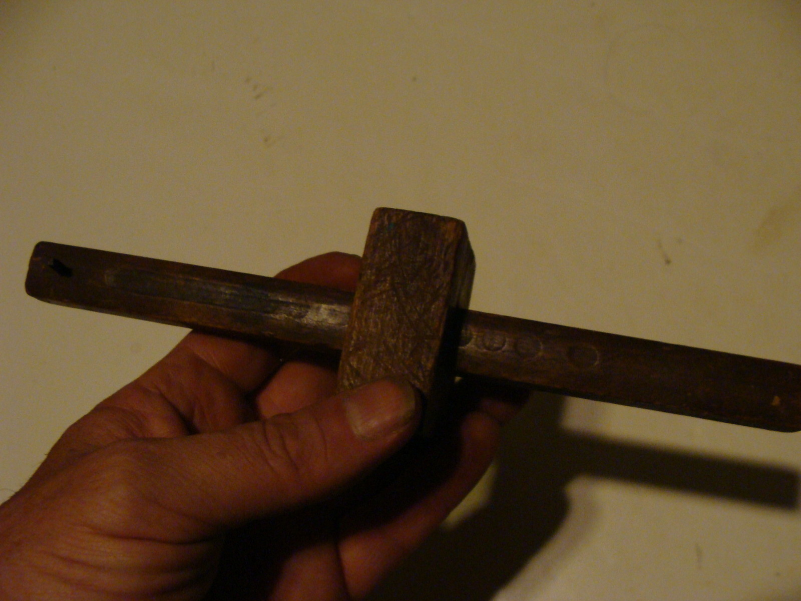 vintage Scribe or wooden slide marker even has wooden screw.