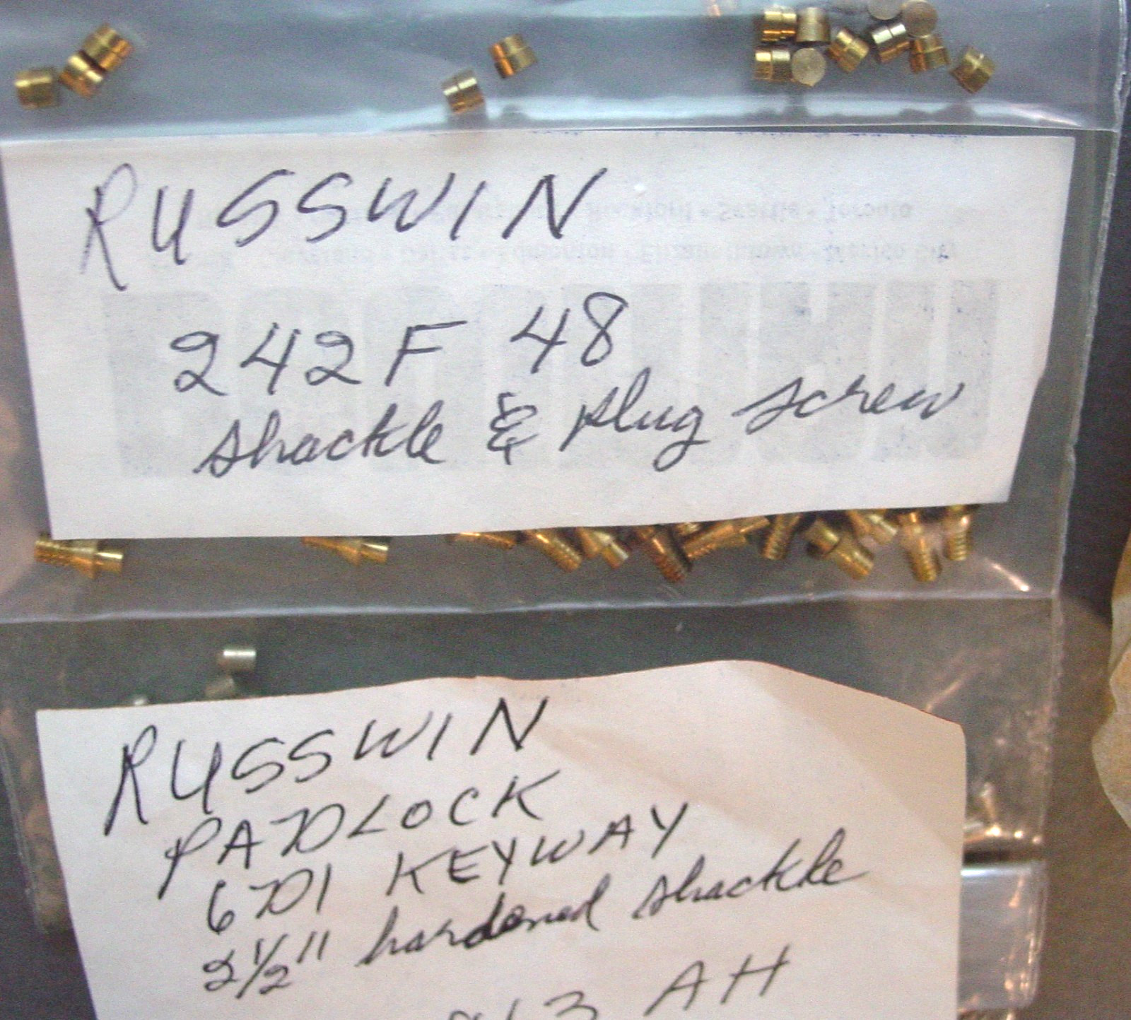 Russwin Removable Core Padlock Locksmith Custom Security Pinning Keyway Set USA
