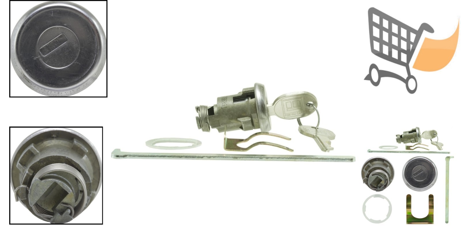 Trunk Lock with Key Silver Cooling Modern 3.4×3.4×3.2 Inches Vehicle Replacement